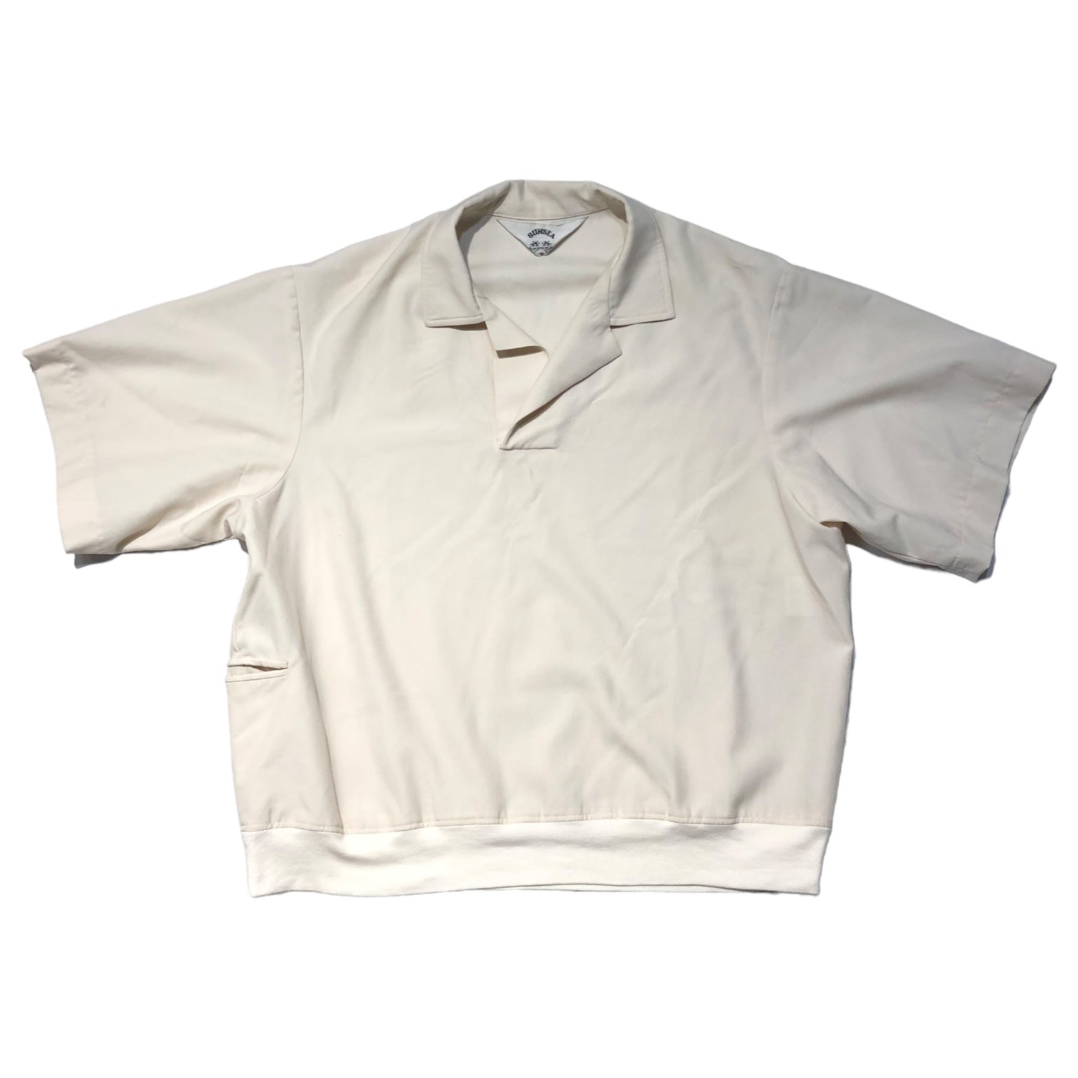 SUNSEA(サンシー) 21SS SNM Blue 2 POLO スーパーナイスマテリアルブルー2 ポロシャツ 21S17 2(M) アイボリー