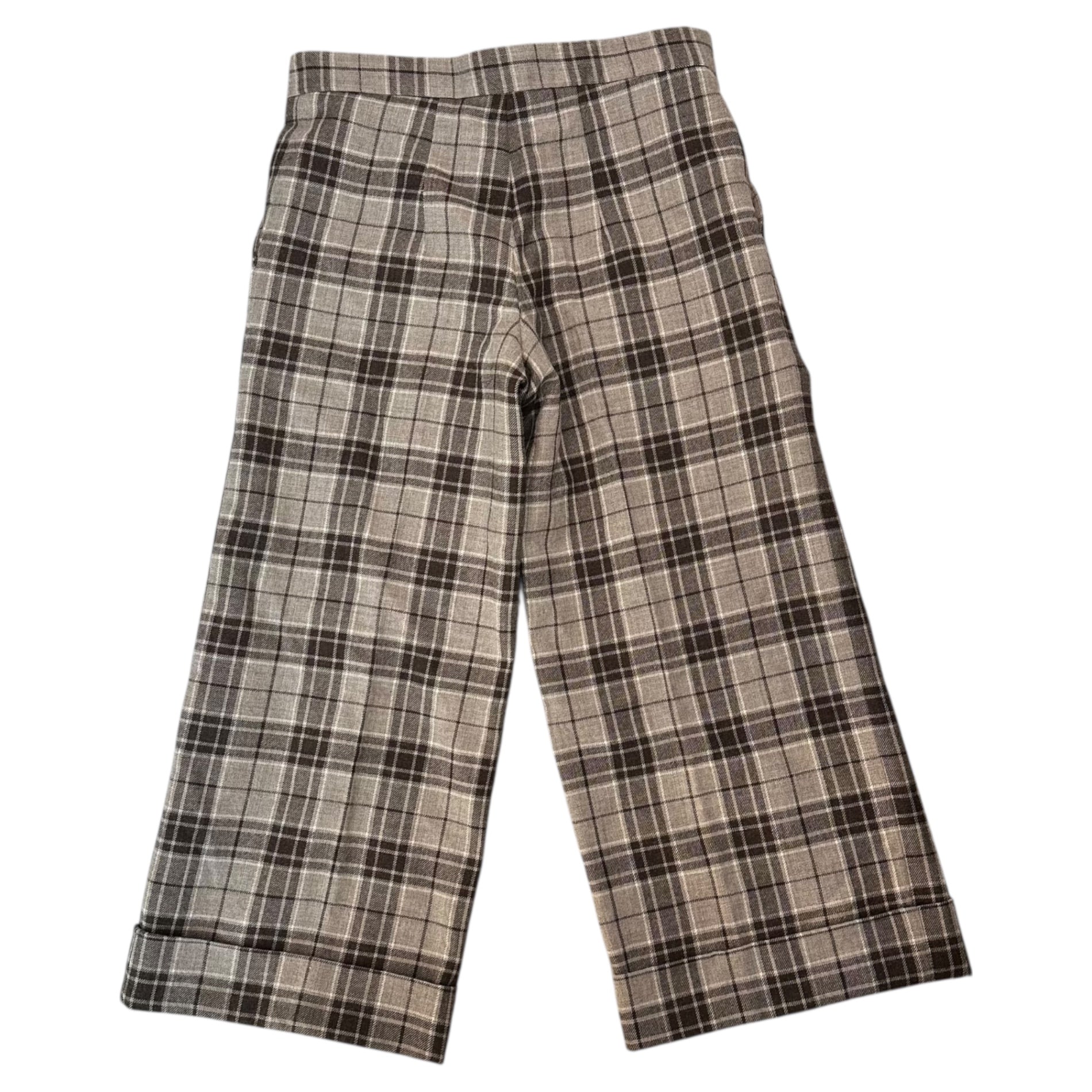 MARNI(マルニ) Wide Straight Tartan Check Wool Pants ワイド ストレート タータンチェック ウール パンツ PAMAO25U01TW008 40 ベージュ