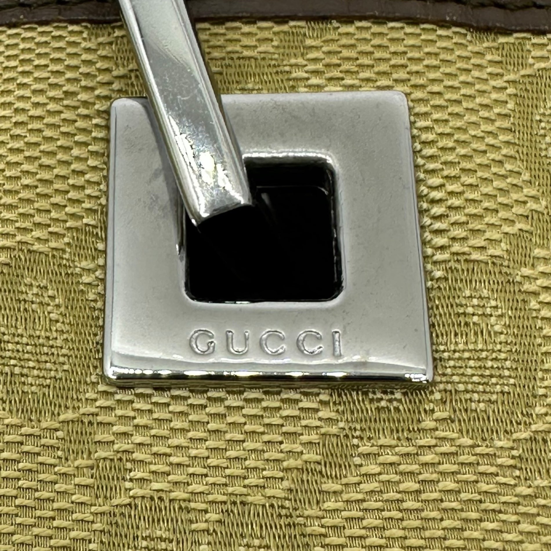 GUCCI(グッチ) GG Canvas Tote Bag GG キャンバス レザー トート バッグ 31243 ベージュ×ブラウン