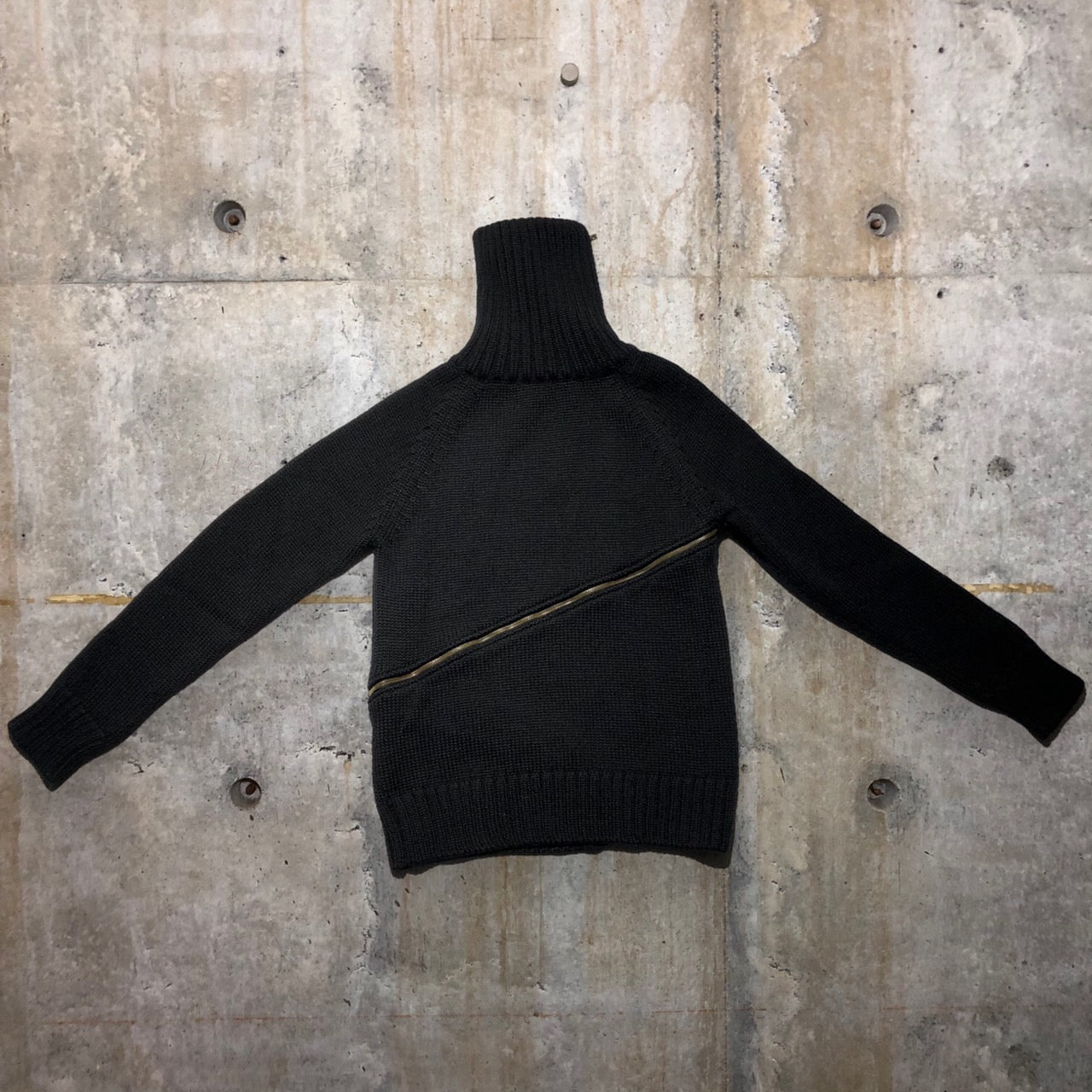 DOLCE&GABBANA(ドルチェ&ガッバーナドルガバ) 螺旋ジップアップニット 46(Mサイズ程度) ブラック