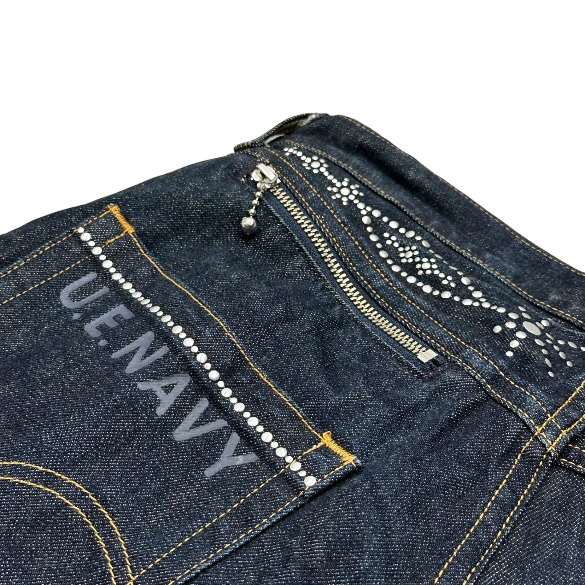 Levi's Fenom×uniform experiment(リーバイスフェノム×ユニフォームエクスペリメント) 350 DISCO Studded Denim Pants スタッズ デニム パンツ S0350-0001 M(32×31) インディゴ fragment