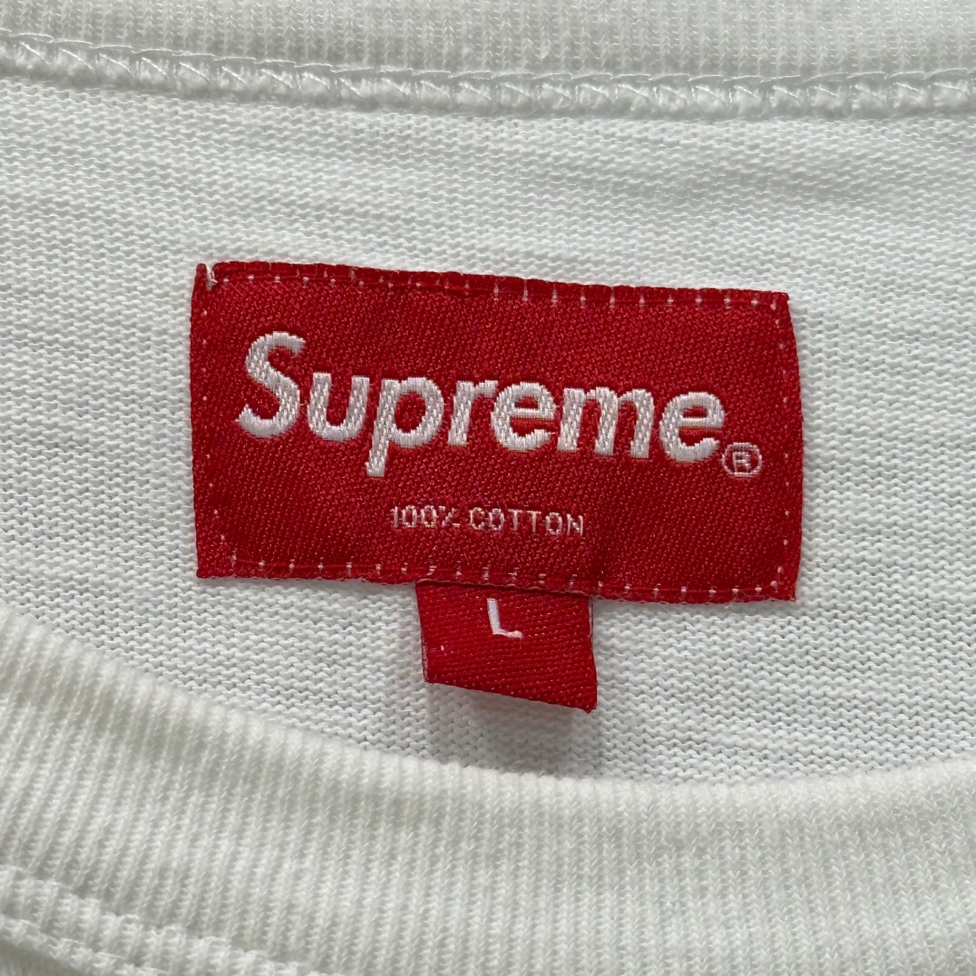 SUPREME(シュプリーム) 19SS Flame S/S Top フレイム ロゴ 半袖 Tシャツ L ホワイト