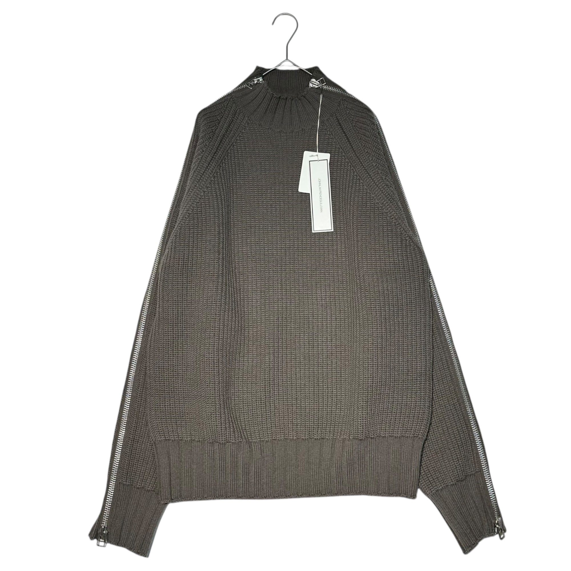 JOHN LAWRENCE SULLIVAN(ジョンローレンスサリバン) 20AW ZIPPED KNIT SWEATER ジップ ニット 4A001-0121-26 S グレージュ