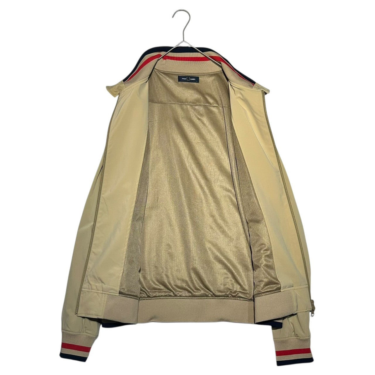 FRED PERRY(フレッドペリー) Logo Embroidery Stretch Swing Top ロゴ 刺繍 ストレッチ スイングトップ FZ2676 XL ベージュ ブルゾン ジャケット