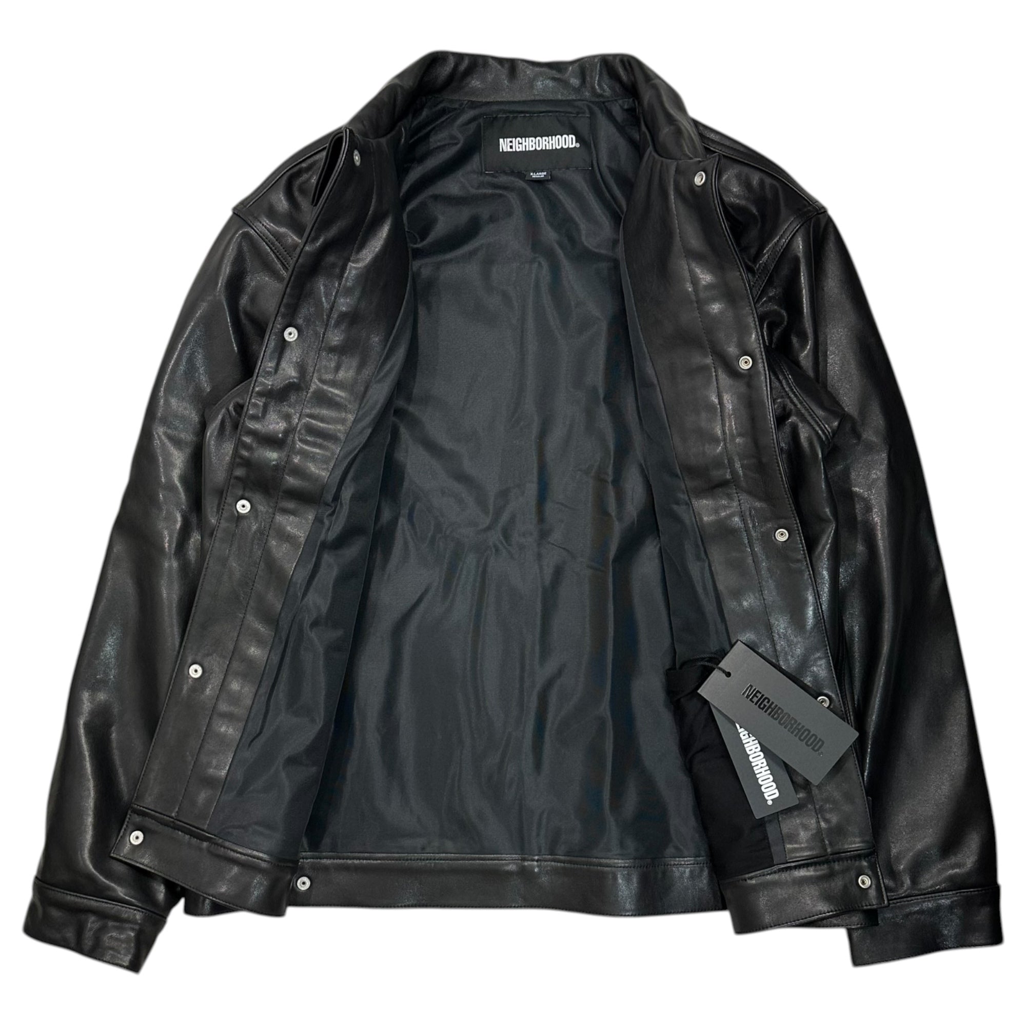 NEIGHBORHOOD(ネイバーフッド) 26SS LEATHER TYPE-2 JACKET レザー タイプ2 ジャケット 261SZNH-JKM02 XL ブラック 3/21発売、完売商品