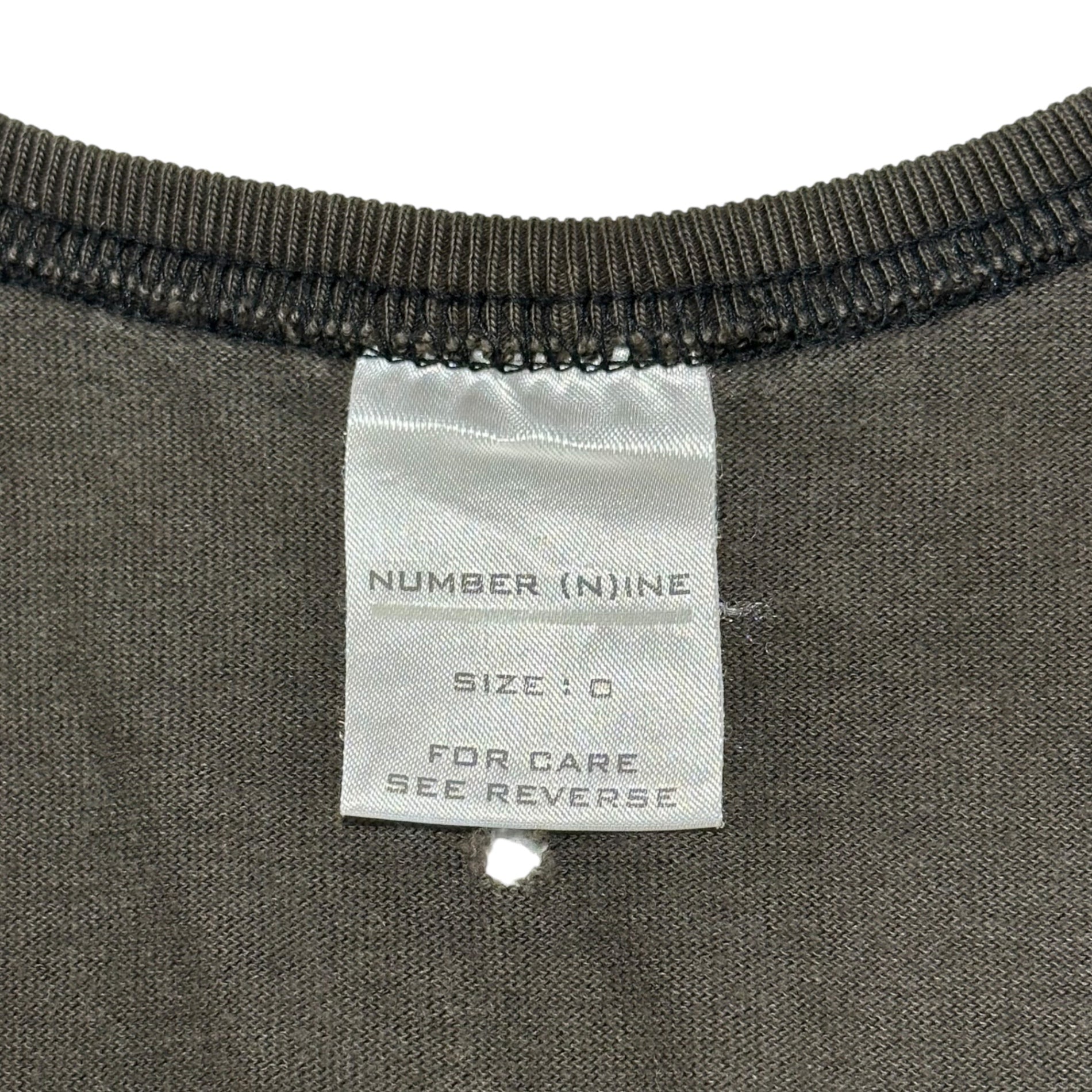 NUMBER (N)INE(ナンバーナイン) 01SS ”TIME” Perforated skull tank top タイム期 穴あき ドクロ スカル プリント タンクトップ 0(XS) チャコールグレー 00's アーカイブ