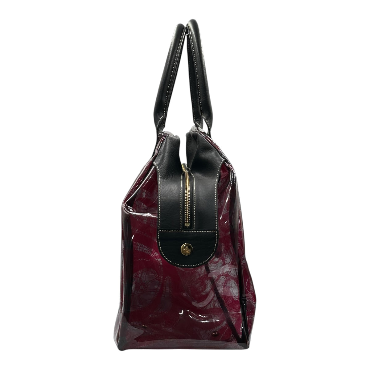 Vivienne Westwood(ヴィヴィアンウエストウッド) Yasmine Bag - Clear Graphics ヤスミン ハンド バッグ クリア グラフィック レッド×ブラック オーブ ロゴ