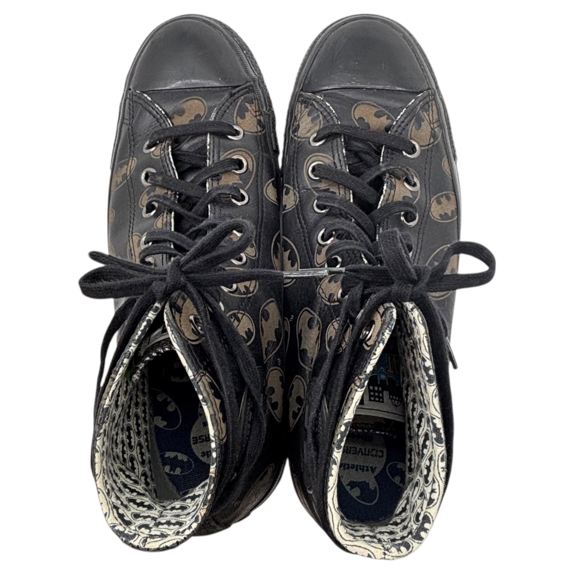 CONVERSE×DC Comics(コンバース×ディーシーコミック) LEATHER ALL STAR BM HI レザー オール スター バッドマン 29cm ブラック コラボ ハイカット スニーカー