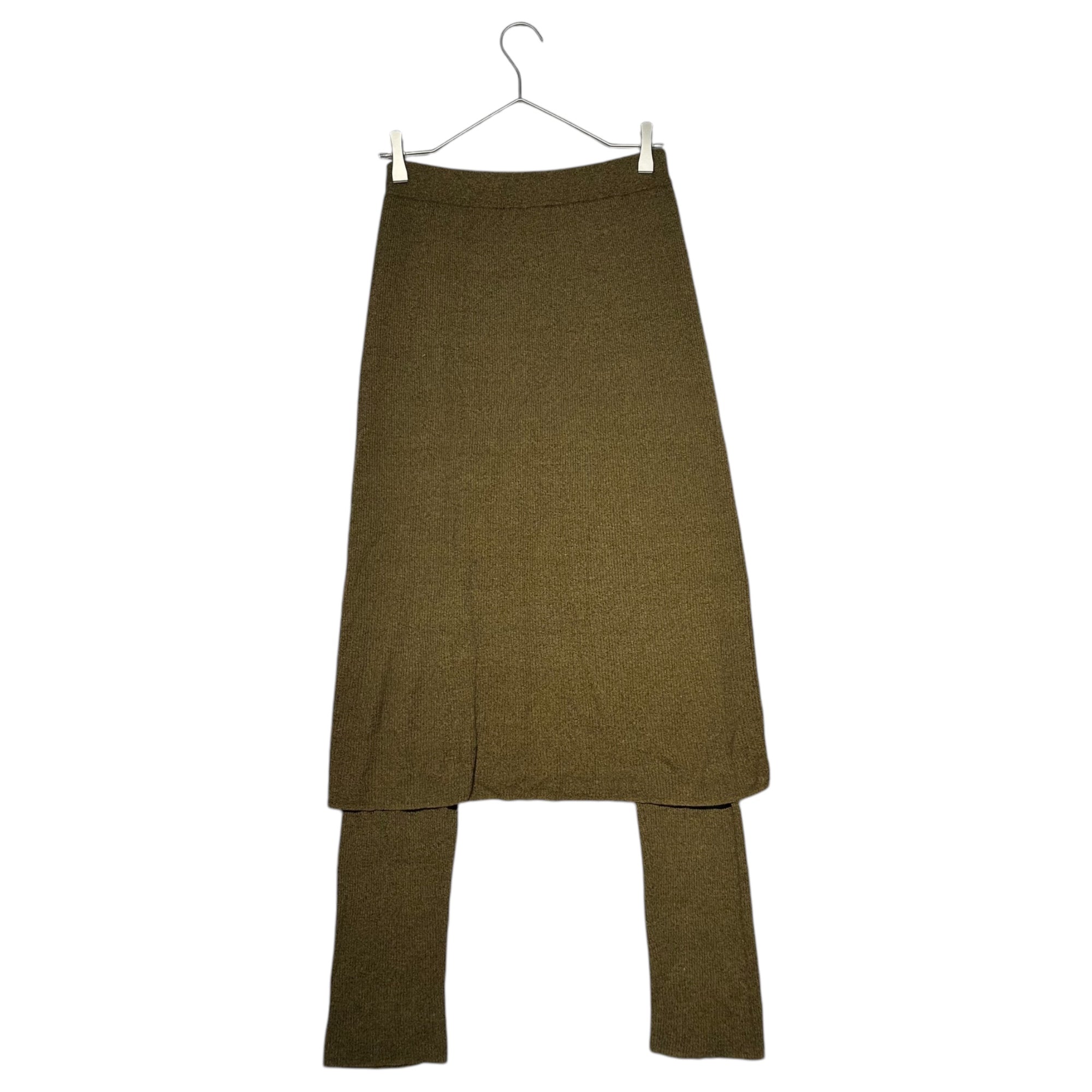 BEAUTY&YOUTH(ユナイテッドアローズビューティー&ユース) BY コットン ナイロン リブ スカート スパッツ パンツ 1624-199-3650 FREE ブラウン