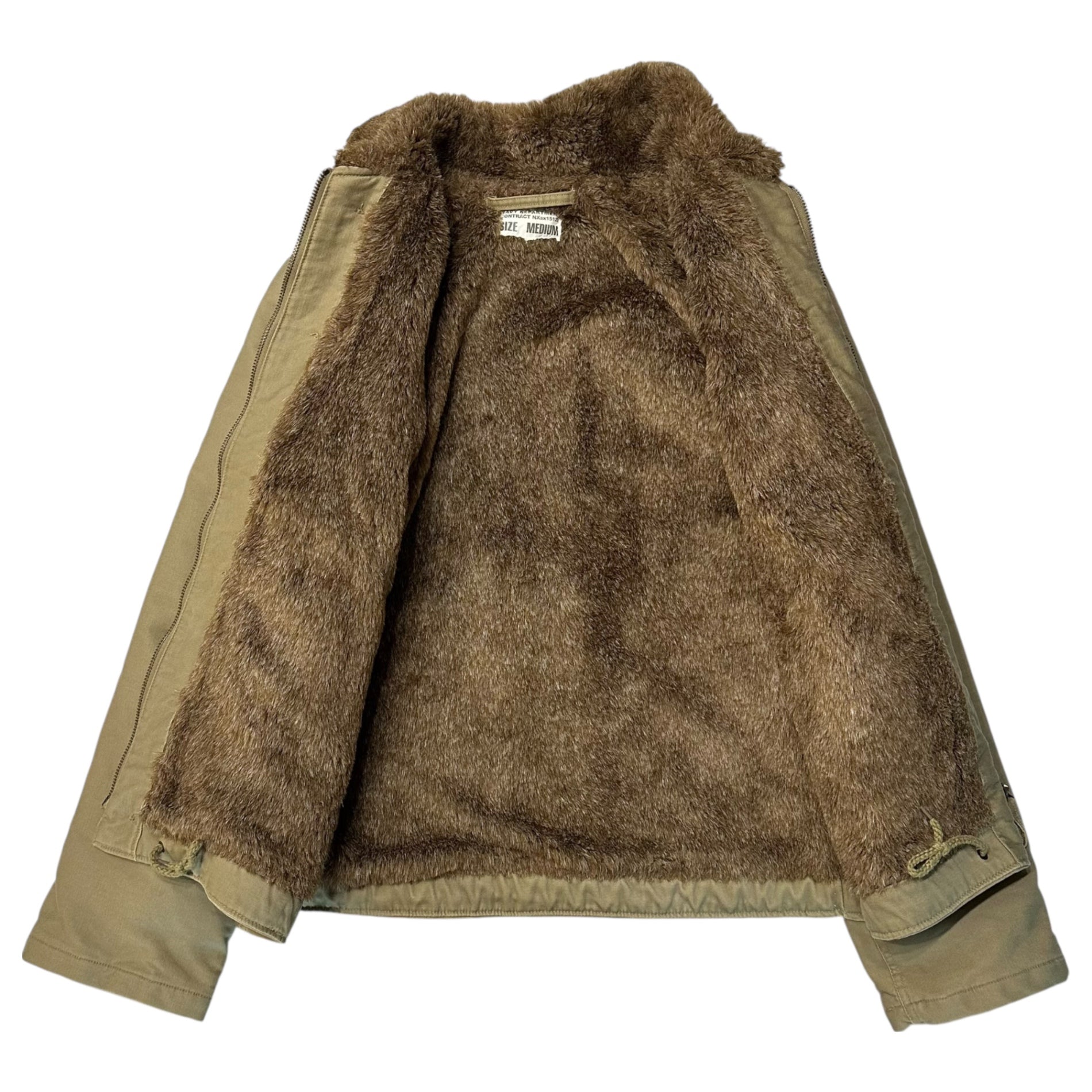 NAVY DEPARTMENT(ネイビーデパートメント) U.S.N. N-1 Deck Jacket デッキ ジャケット NXsx15122 M ベージュ TALON US ミリタリー YMCL KY