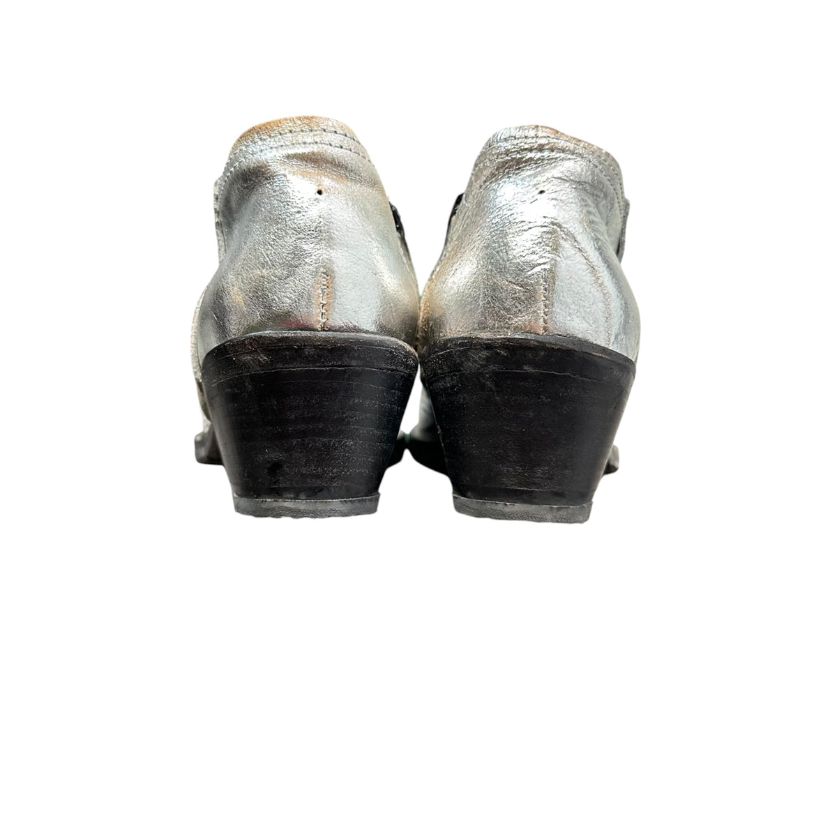JUNYA WATANABE COMME des GARCONS(ジュンヤワタナベコムデギャルソン) Western Short Boots サイドジップ ウエスタン ショート ブーツ S(23.0cm程度) シルバー×グレー