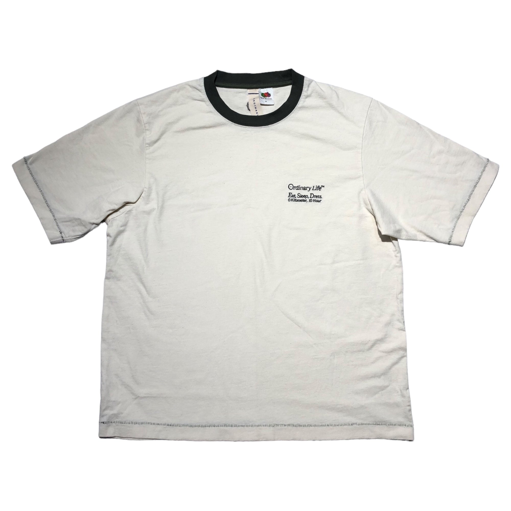 SHINYA KOZUKA(シンヤコズカ) 22SS ORDINARY TEE with FRUIT OF THE ROOM Tシャツ 2201SK81 M ホワイト×グリーン