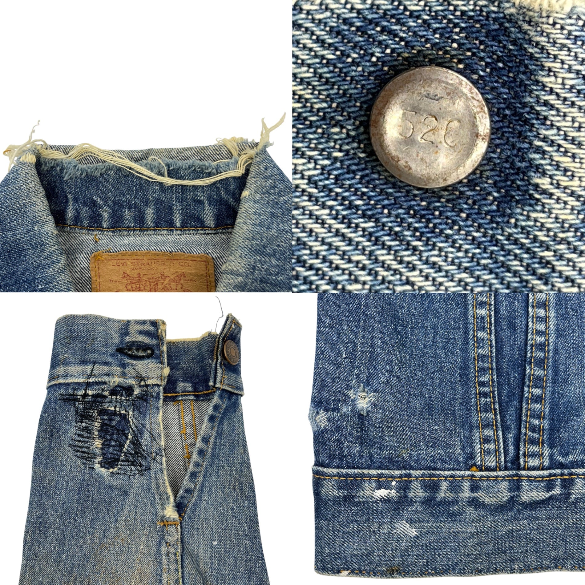 Levi's(リーバイス) 70's 70505 Trucker denim jacket トラッカー デニム ジャケット 70505 表記無し インディゴ USA製 70年代 CHEVROLET BIG E 526