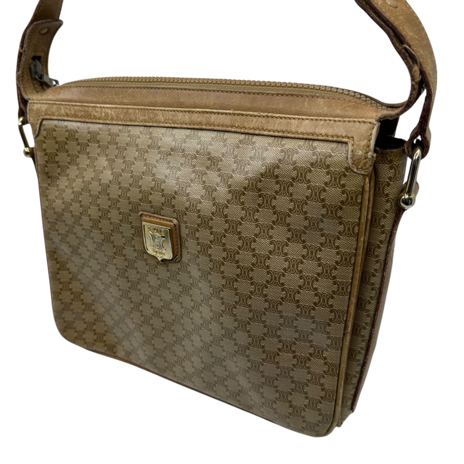 CELINE(セリーヌ) vintage macadam shoulder bag ヴィンテージ マカダム柄 ショルダー バッグ ベージュ OLD