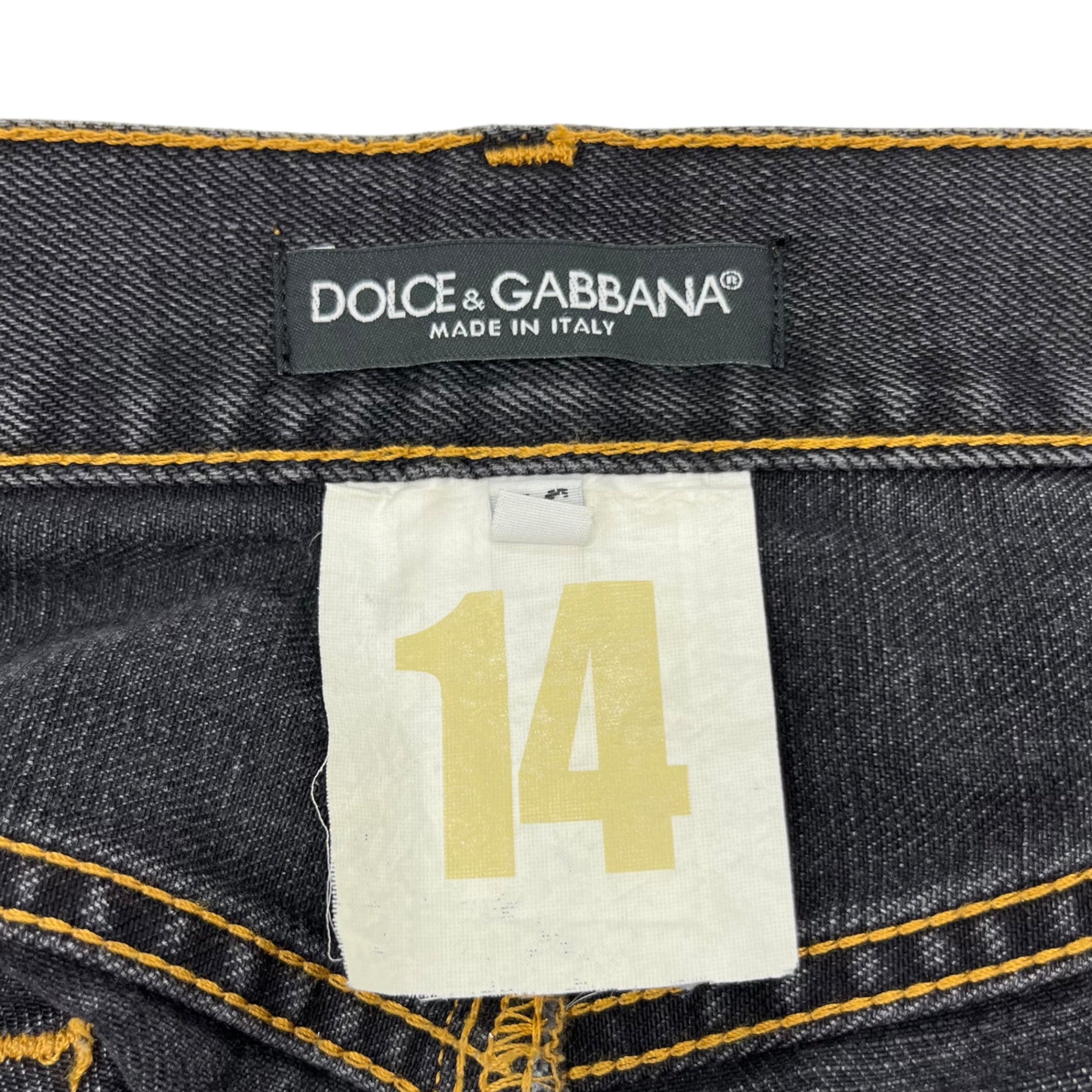 DOLCE&GABBANA(ドルチェ&ガッバーナドルガバ) Distressed slim denim pants ダメージ加工 スリム デニム パンツ G32KLP G8K77 46(M程度) ブラック