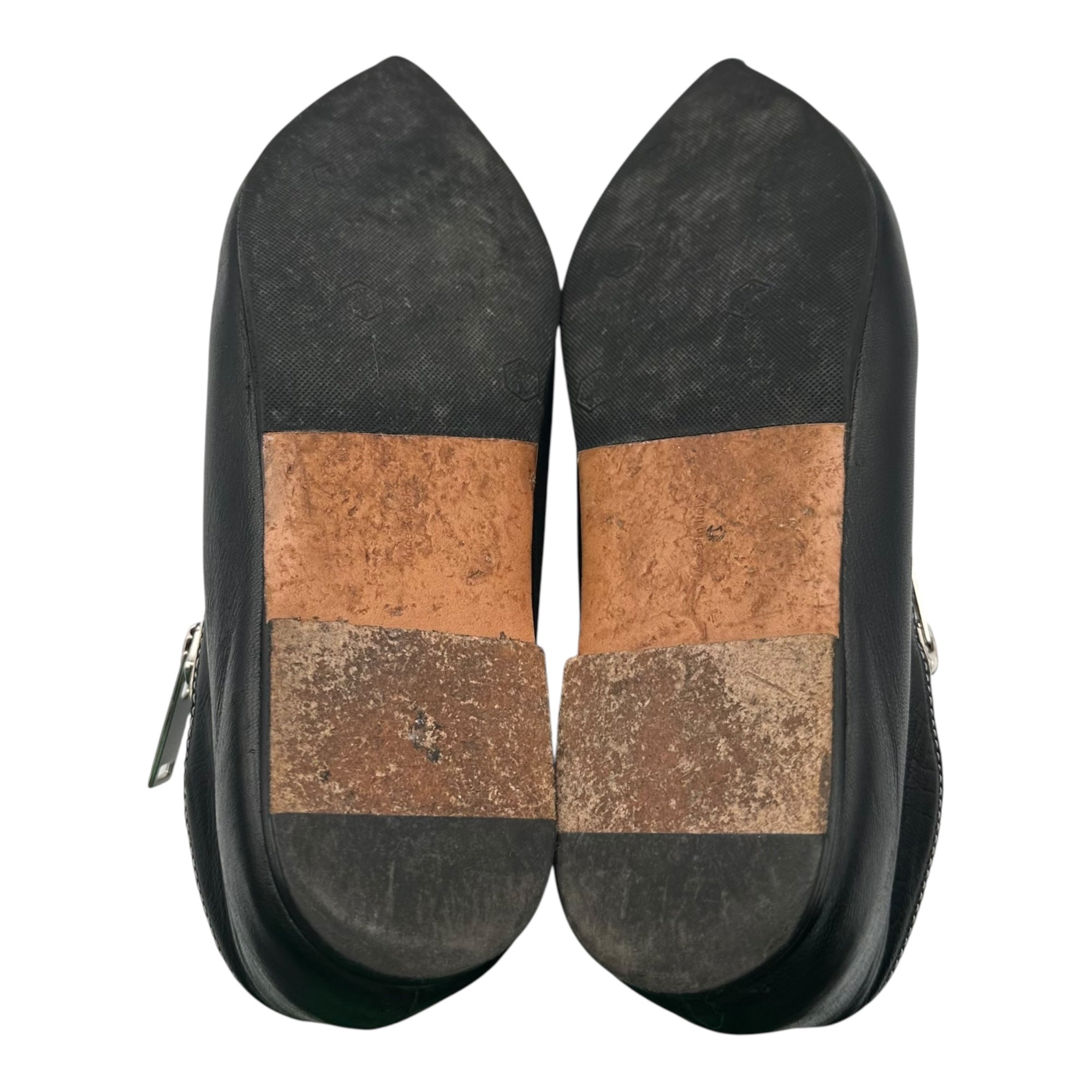 CELINE(セリーヌ) Phobe Philo Seasonal Diagonal Zip Pointed Toe Leather Shoes フィービー期 斜め ジップ ポインテッド トゥ レザー シューズ 表記消(23.5cm程度) ブラック