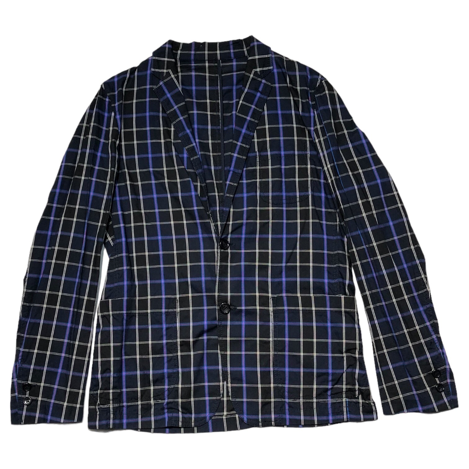 uniform experiment(ユニフォームエクスペリメント) 09SS cotton check jacket コットン チェック ジャケット UE-90033 2(M) ネイビー×ピンク