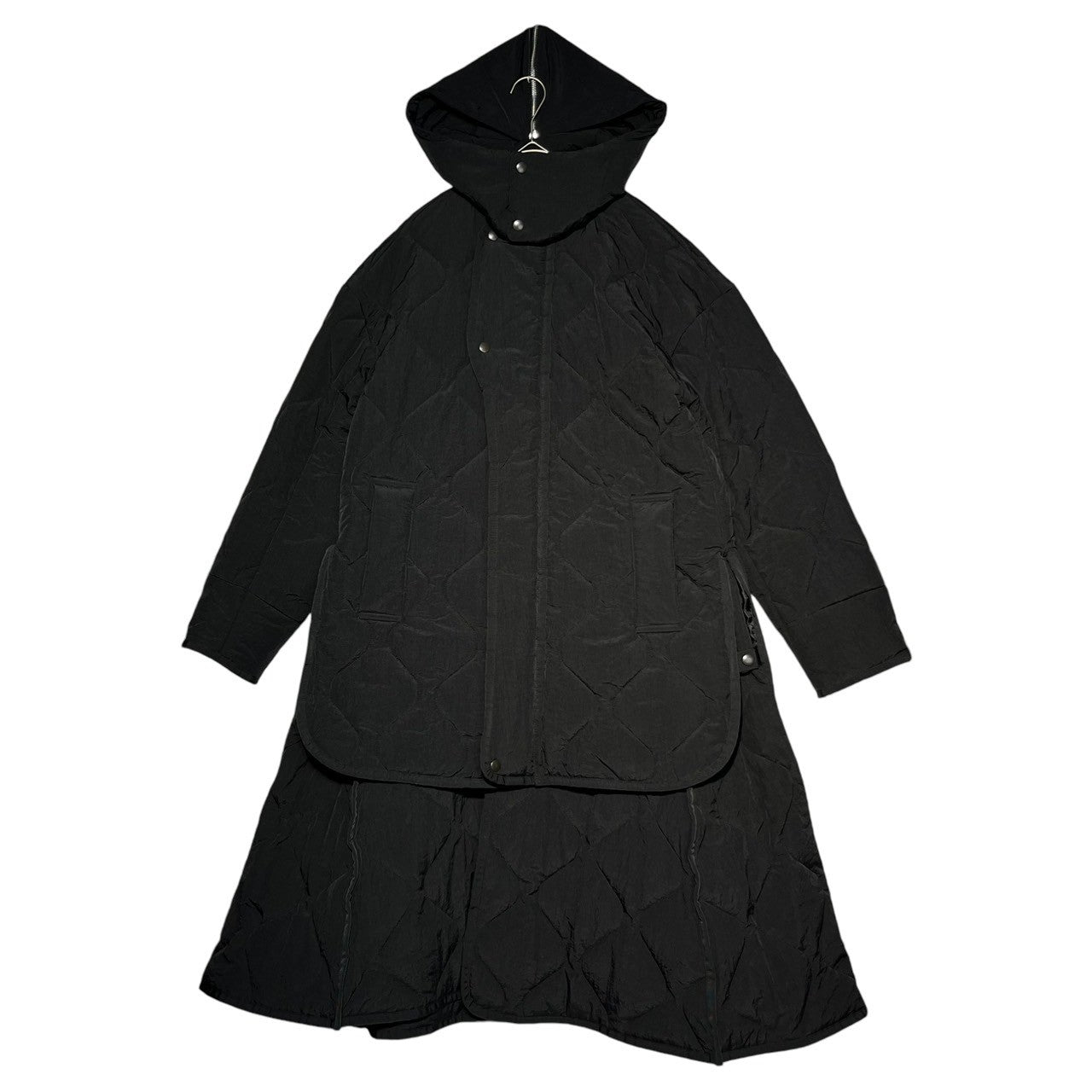 UN3D.(アンスリード) LAYERED LIKE QUILTING COAT レイヤードライク キルティング コート 522250003201-01 38(M) ブラック 参考定価74,800円(税込)