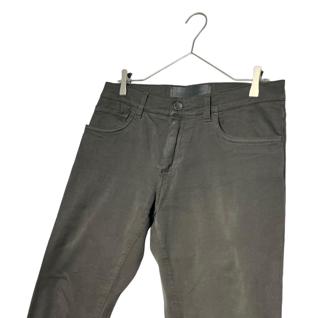 DOLCE&GABBANA(ドルチェ&ガッバーナドルガバ) stretch chino trousers ストレッチ チノ トラウザー パンツ G6QJLT G8T69 48(L程度) チャコールグレー