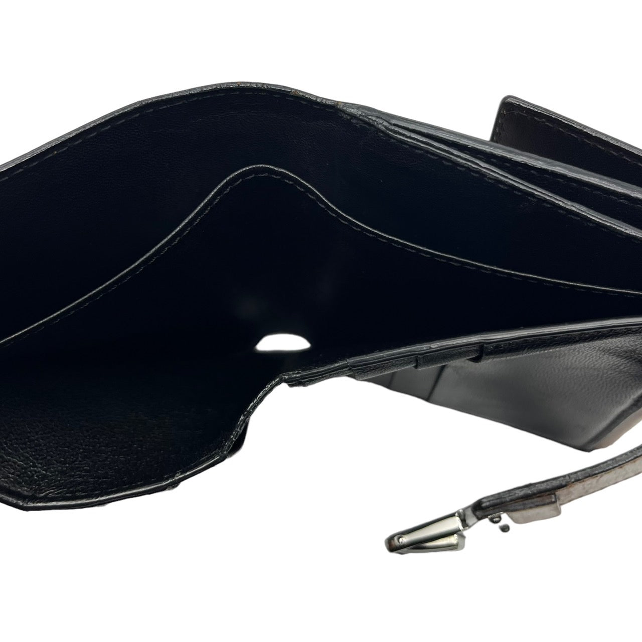 JIL SANDER(ジルサンダー) 差し込み錠ガラスレザー2つ折り財布 ブラウン 本人期 初期