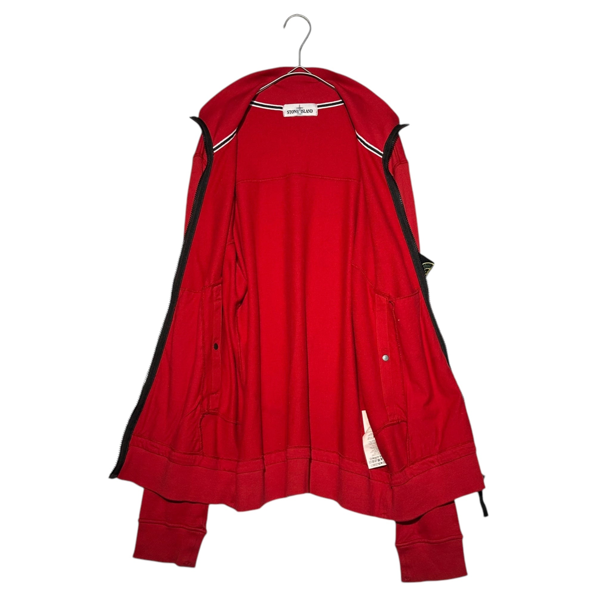 STONE ISLAND(ストーンアイランド) 12SS Zip-up high neck sweatshirt cardigan ジップアップ ハイネック スウェットカーディガン 561563256 L レッド
