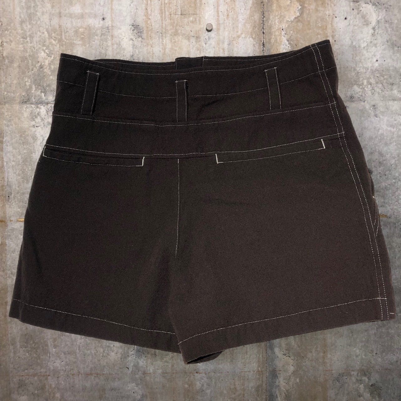 i.s. ISSEY MIYAKE(アイエス イッセイミヤケ) 90's wool front pocket half pants/ウールフロントポケットハーフパンツ IS33-FF011 M ブラウン