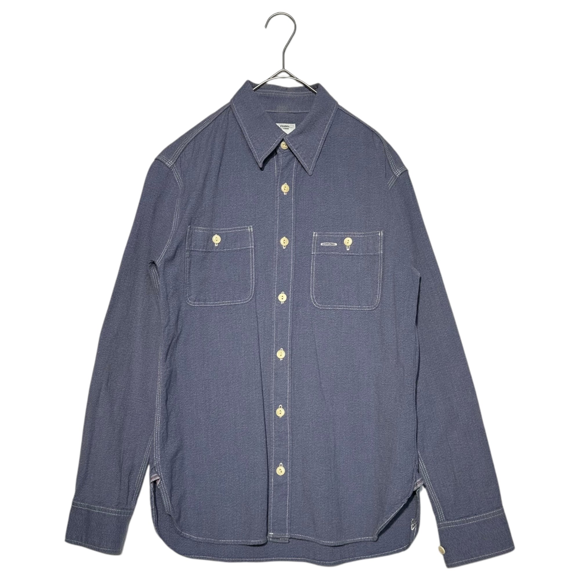 VISVIM(ビズビム/ヴィズヴィム) 13SS DEADWOOD CHAMBRAY L/S SHIRT シャンブレー 長袖 シャツ 0113105011031 1 ネイビー