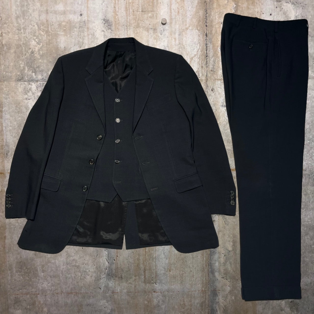 PRADA(プラダ) 90's 3ピースセットアップジャケット 48(Lサイズ程度) ブラック