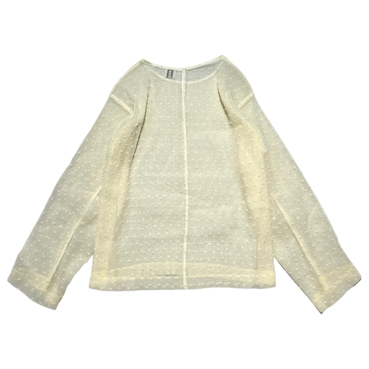 6 ROKU(ロク) DOT PRINT SHIRT ドット シアー シャツ 8621-299-0123 FREE アイボリー ブラウス 長袖