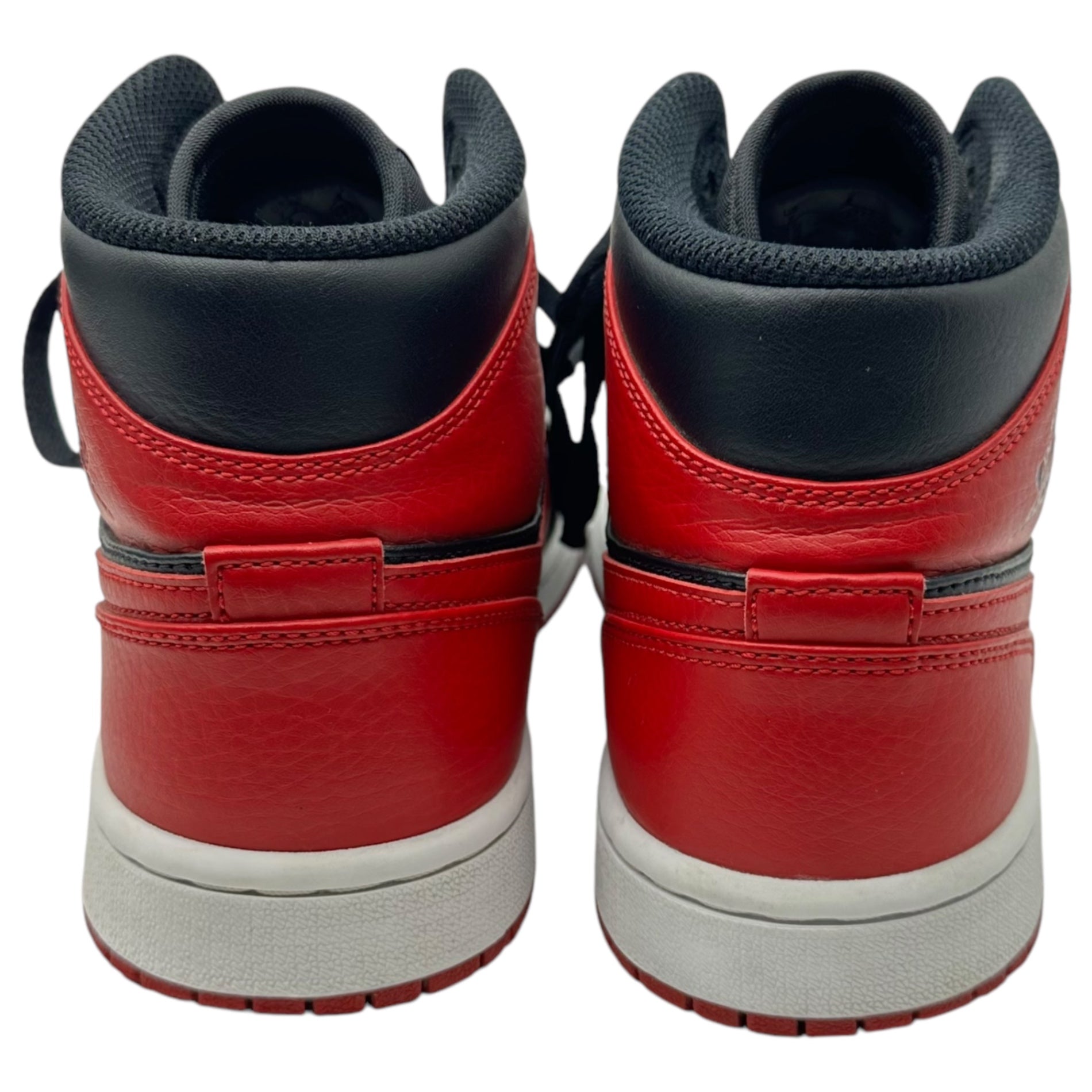 NIKE(ナイキ) Air Jordan 1 Mid "Bred" エア ジョーダン 1 ミッド ブレッド 554724-074 25cm ブラック×レッド ハイカット スニーカー