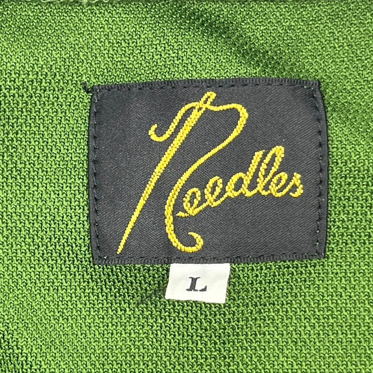 NEEDLES(ニードルズ) Needles Track Crew Neck Shirt ロゴ刺繍 トラック クルーネック ジャージー シャツ NS245 L グリーン×パープル