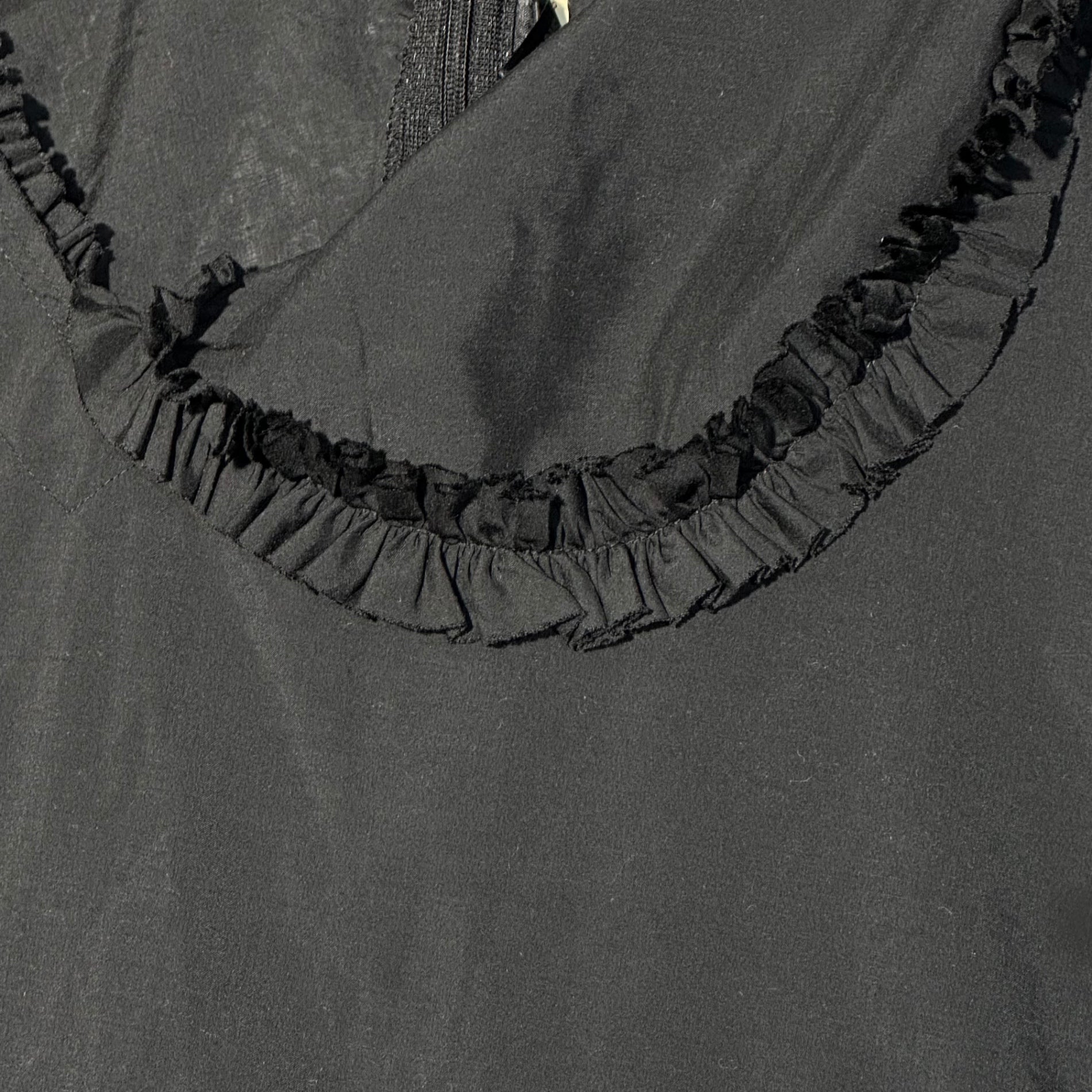 COMME des GARCONS COMME des GARCONS(コムデギャルソンコムデギャルソン) 15AW Asymmetrical Ruffle collar L/S Blouse アシンメトリー フリル カラー 長袖 ブラウス RP-B026 M ブラック AD2015