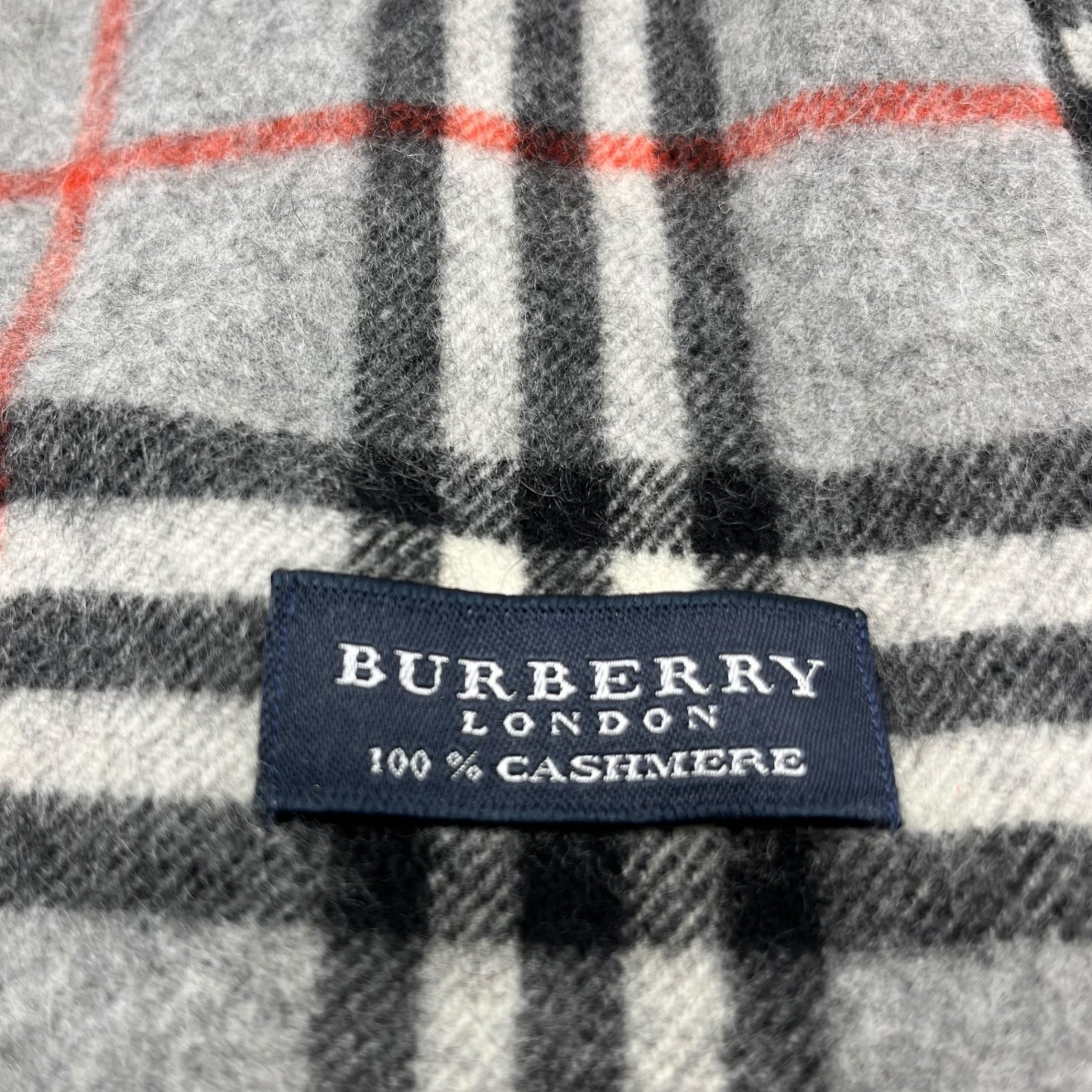 BURBERRY LONDON(バーバリーロンドン) カシミヤバーバリーチェックマフラー グレー