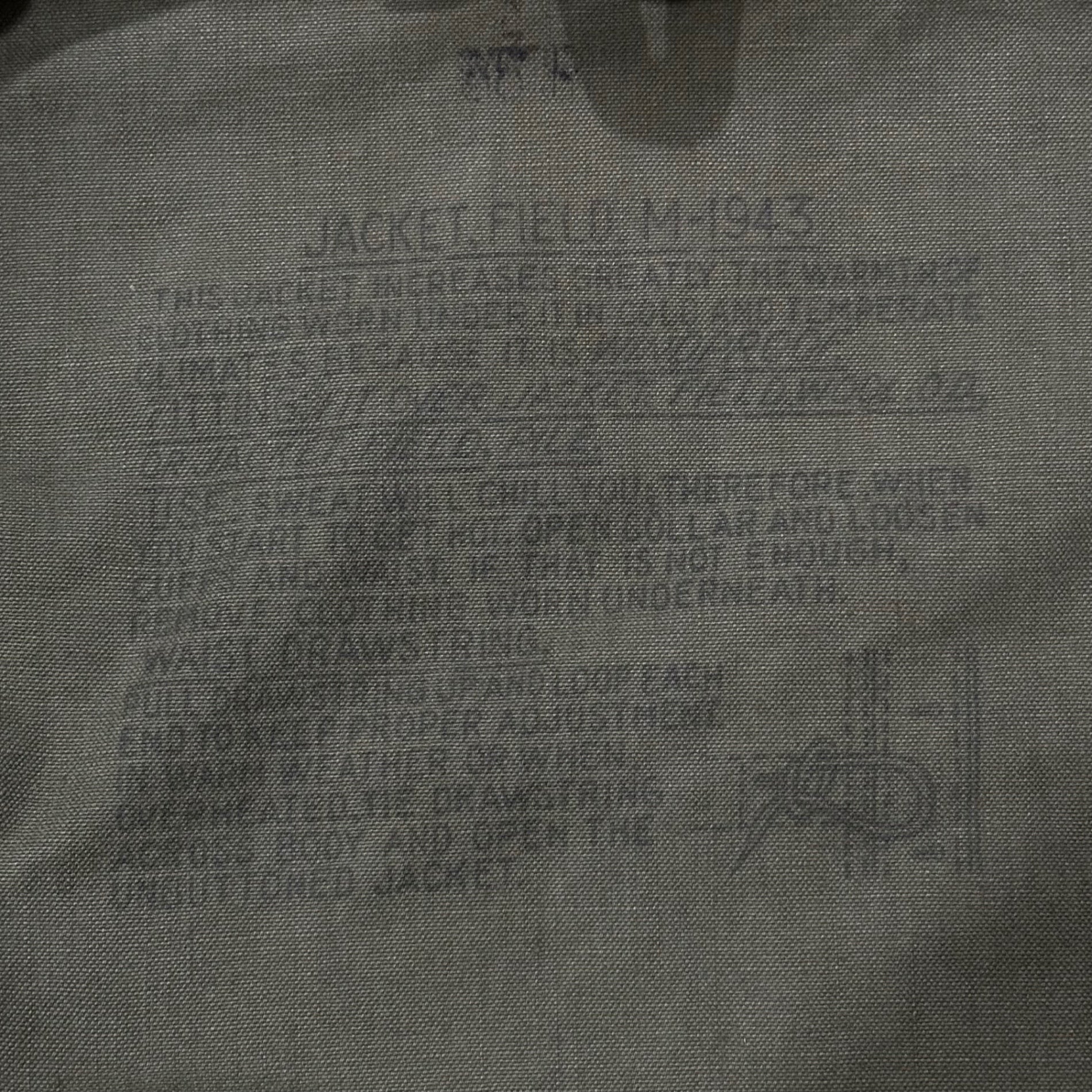 US ARMY(アメリカ軍) M-1943 Field Jacket フィールド ジャケット 38R(ML程度) オリーブ 40's 40年代 M43 ミリタリー 370-E ヴィンテージ