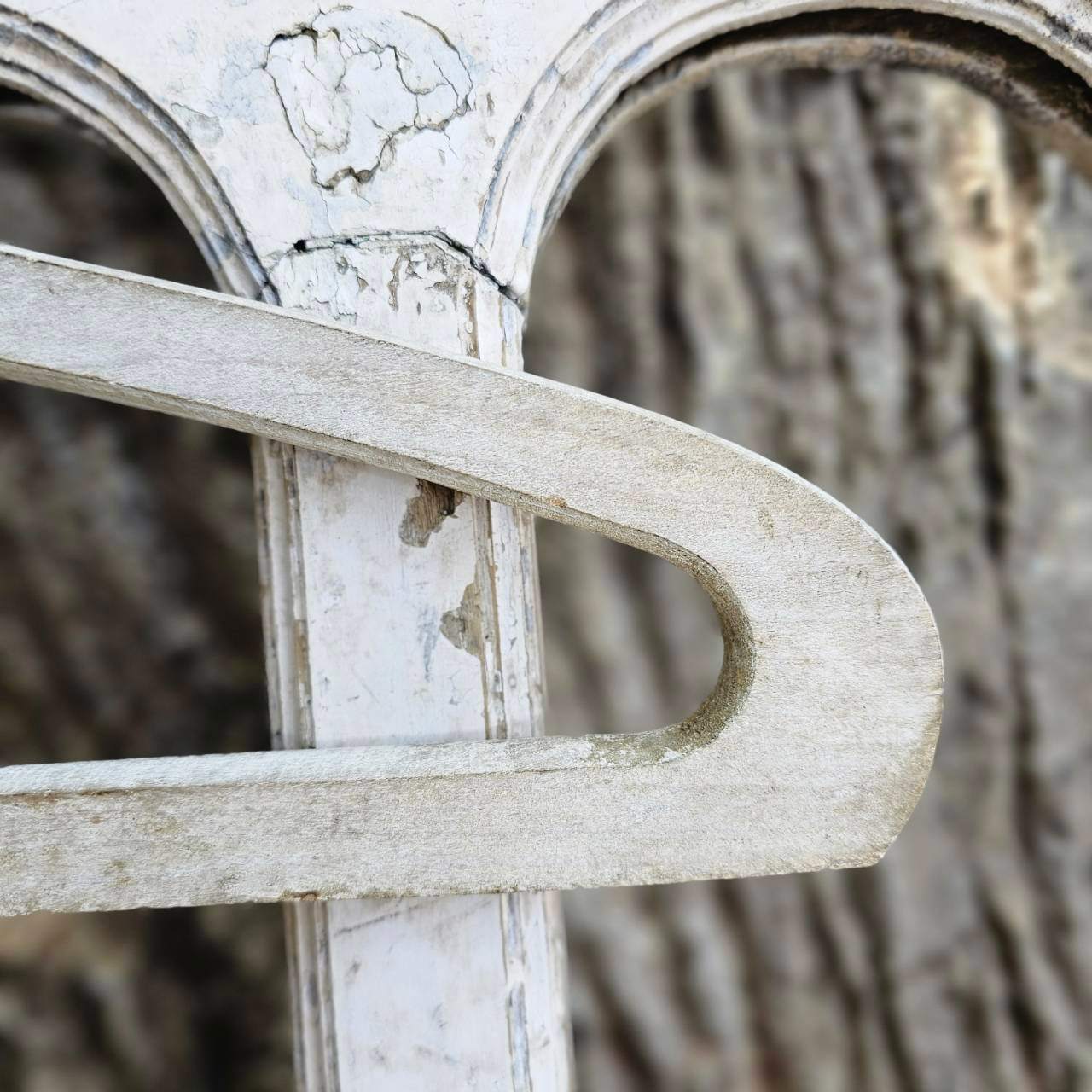 VINTAGE(ヴィンテージ) things_white painted wood hanger ホワイトウッドハンガー ホワイト×ブラウン