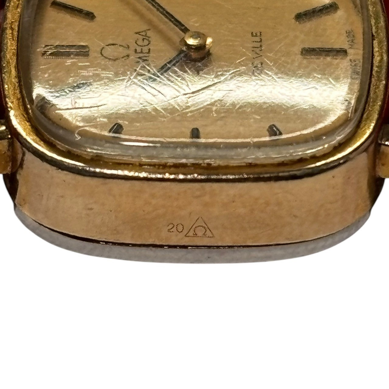 OMEGA(オメガ) Vintage DE VILLE watches ヴィンテージ デヴィル デビル 腕時計 ゴールド×レッド 手巻き 社外ベルト