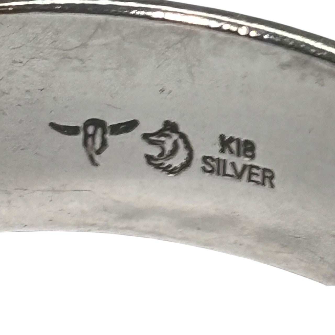 TADY&KING(タディアンドキング) Flat-Bottomed Bangle K18 Longhorn S 平打ち バングル K18 ロングホーン S S シルバー×ゴールド