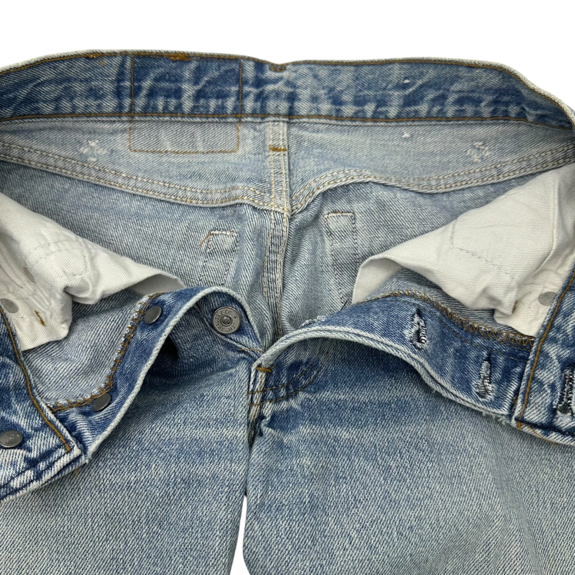 Levi's(リーバイス) 80's 501 USA made Vintage Straight Denim Pants ヴィンテージ ストレート デニム パンツ 501-558 W27.5(実寸約70cm) インディゴ 80年代 脇割り スモールe ハチマル USA製 532裏ボタン