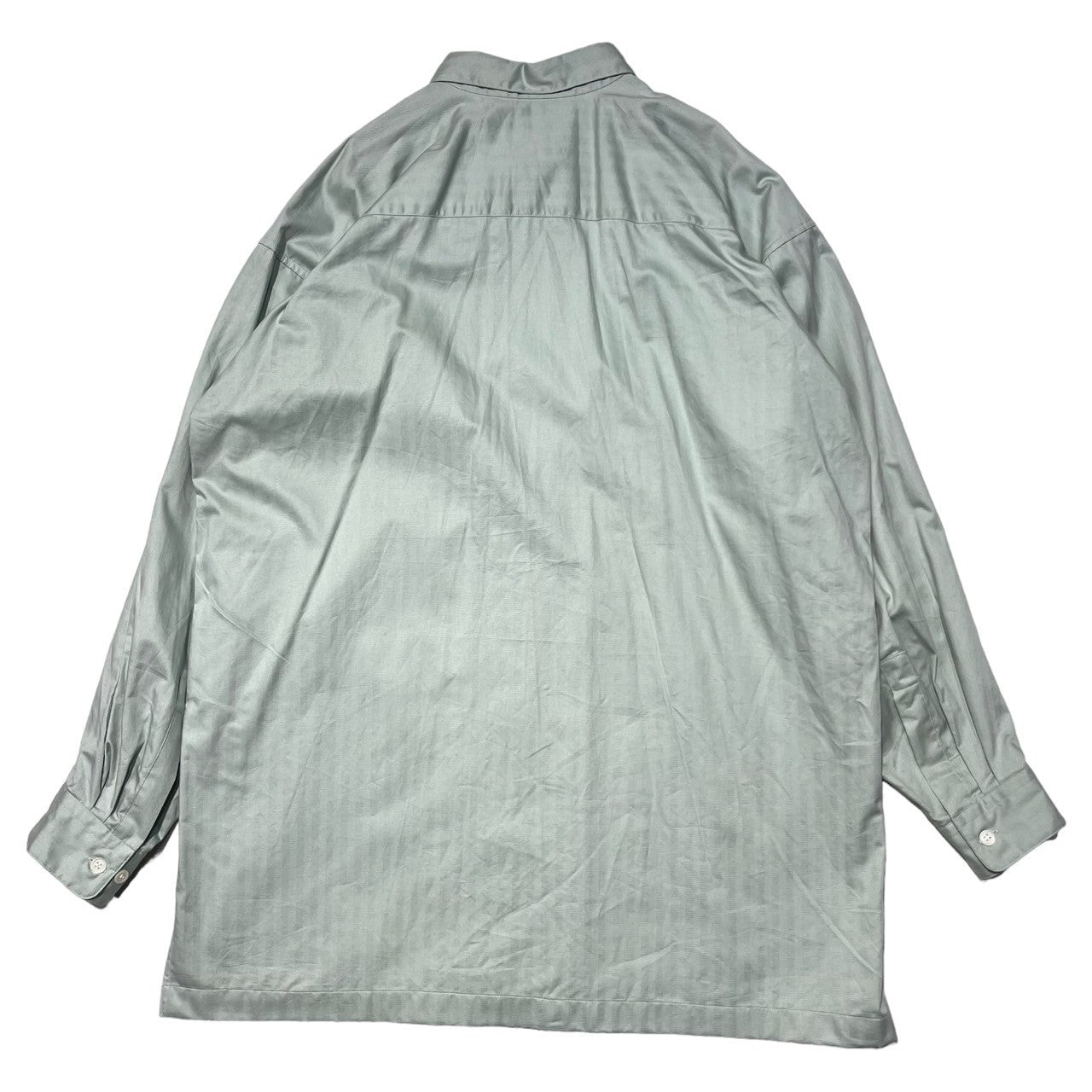 MIYAKE DESIGN STUDIO(ミヤケデザインスタジオ) 80's ~ 90's Flap Pocket Herringbone B/D Shirt フラップ ポケット ヘリンボーン ボタン ダウン シャツ ハミルトン社製 I61208-C M ライトグリーン 80年代~90年代 イッセイミヤケ