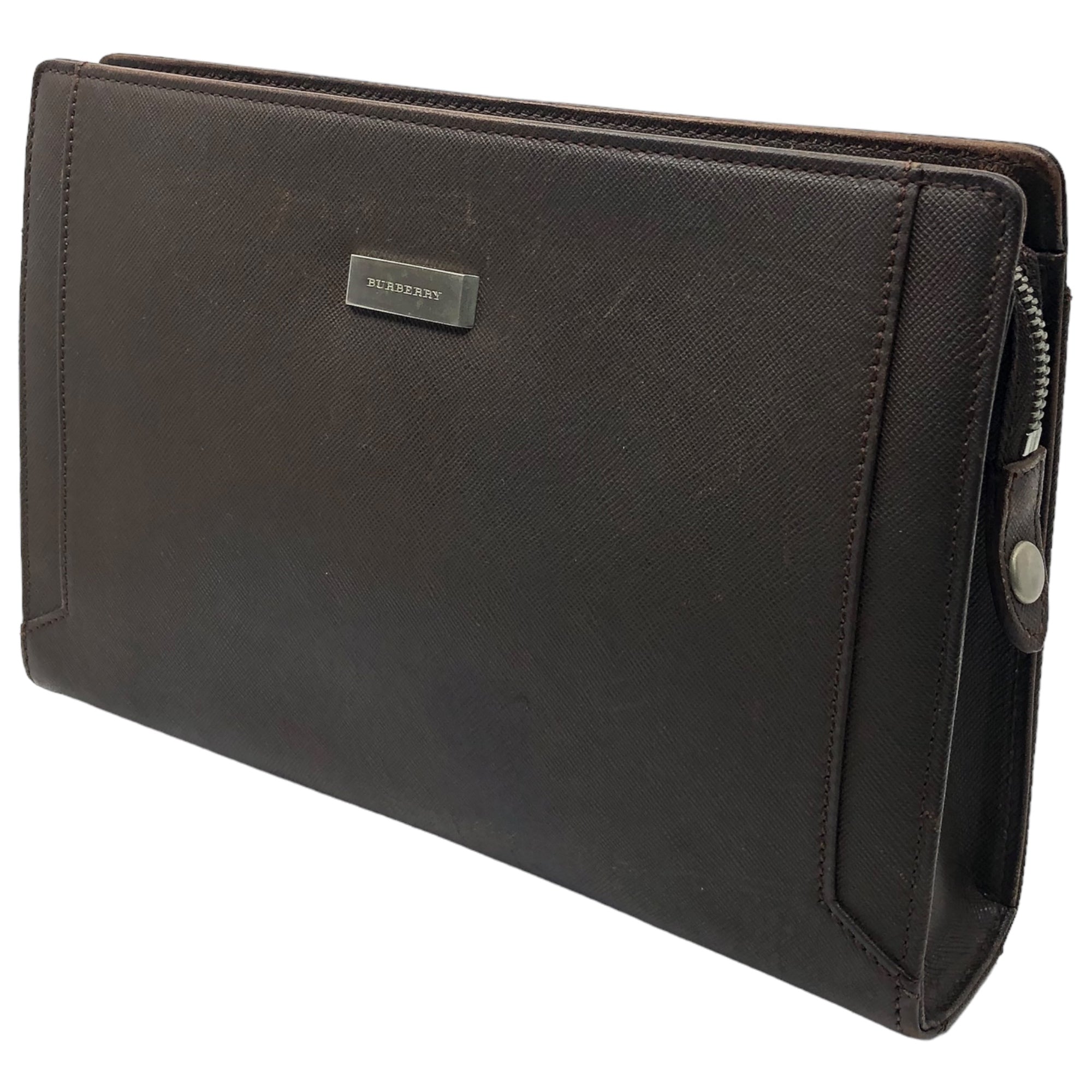 Burberrys(バーバリーズ) leather clutch bag レザー クラッチ バッグ ブラウン セカンド バッグ ポーチ ヴィンテージ