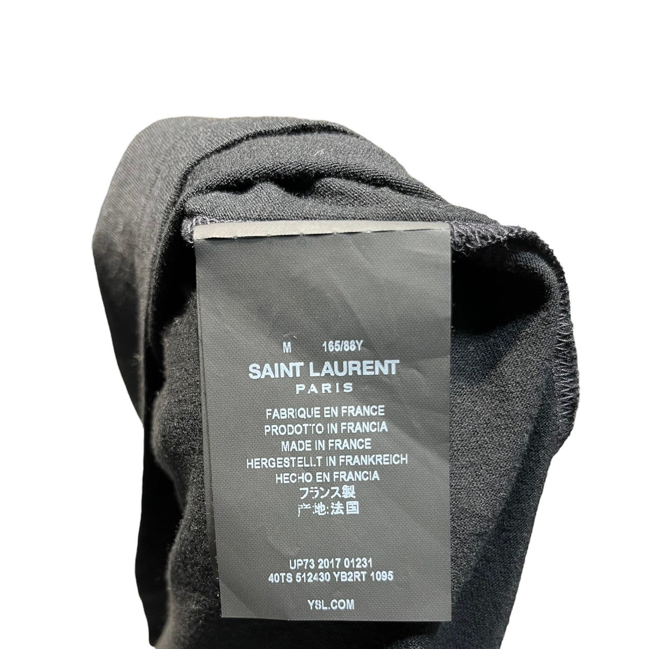 SAINT LAURENT(サンローラン) 17SS clown print t-shirt ピエロ プリント Tシャツ UP73 2017 01231 M ブラック