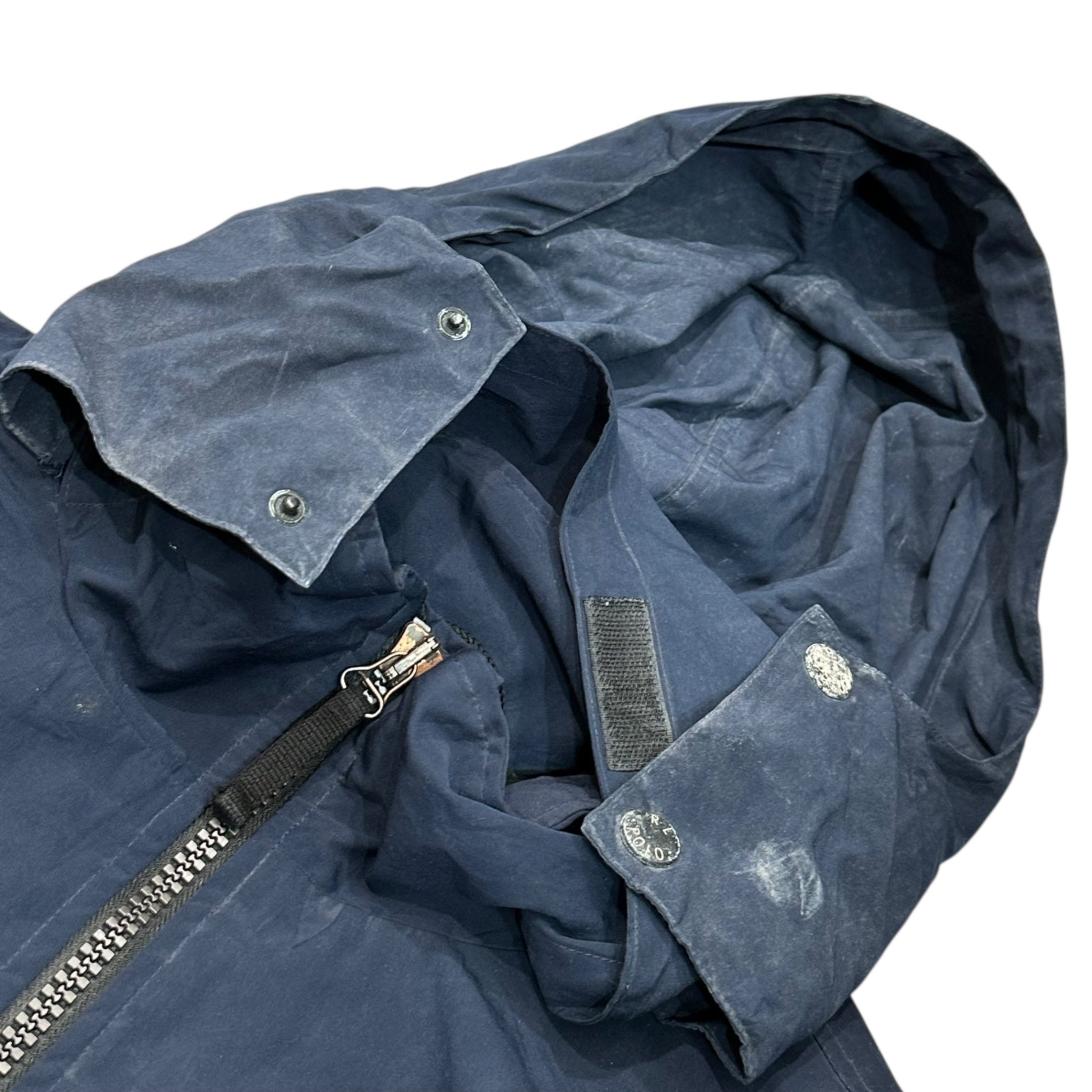 POLO RALPH LAUREN(ポロラルフローレン) Old Single-Breasted Fleece-Lined Jacket オールド シングル 裏フリース ジャケット ネイビー