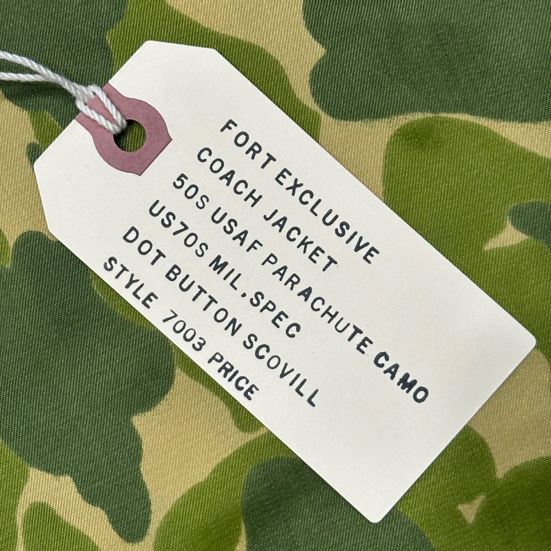 HEXICO(ヘキシコ) FORT Exclusive Coach Jacket EX. ”1950s US Military Duck Hunter Camo Parachute” フォート限定 コーチジャケット 1950年代 アメリカ軍 ダック ハンター カモフラージュ パラシュート STYLE:7003 ONE SIZE ベージュ×カーキ 完売品