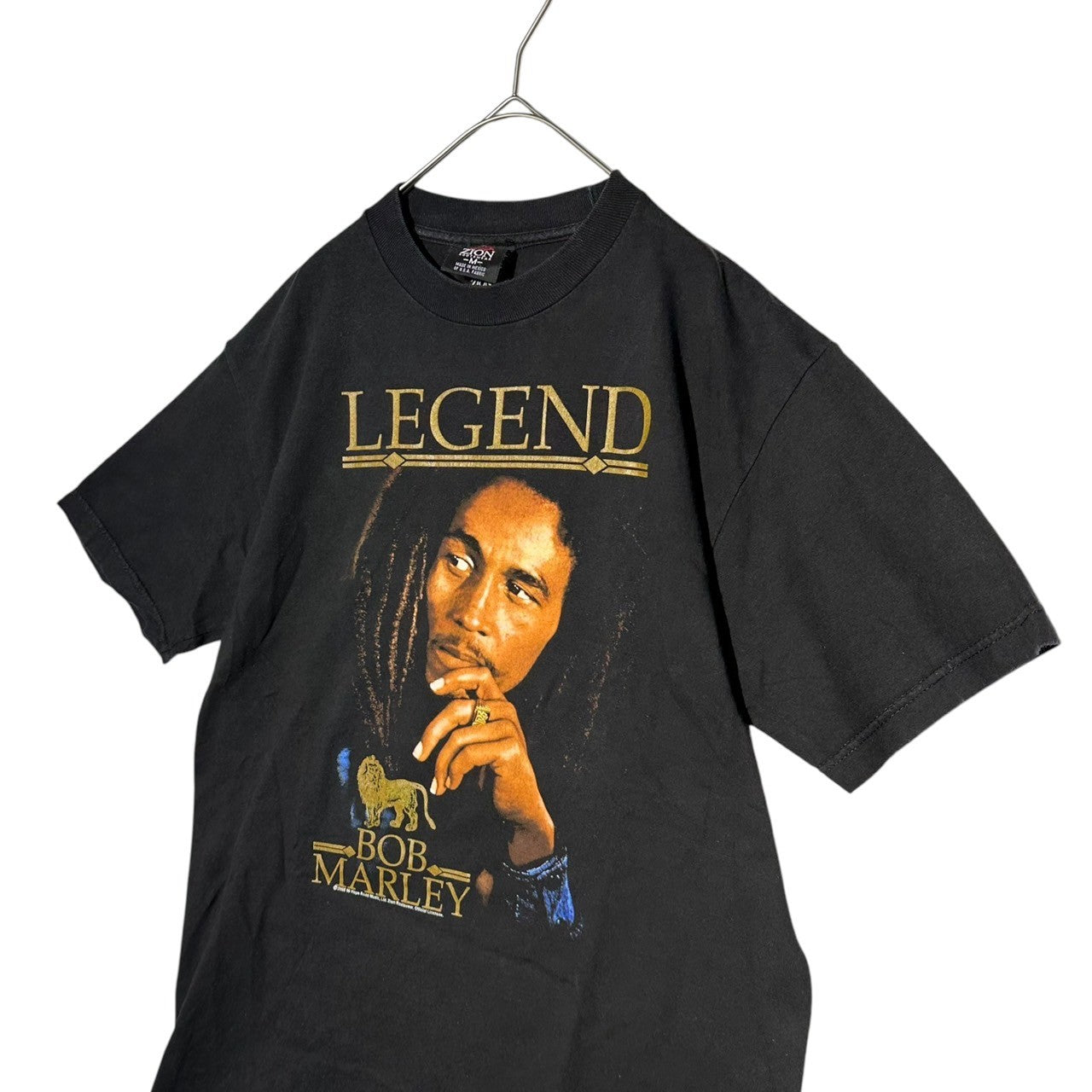 VINTAGE(ヴィンテージ) ©2005 "BOB MARLEY" ROOTSWEAR ボブ マーリー Tシャツ M ブラック 56 Hope Road Muisic, Zion Rootswear, Official Licensee. ヒップホップ レゲイ ヴィンテージ