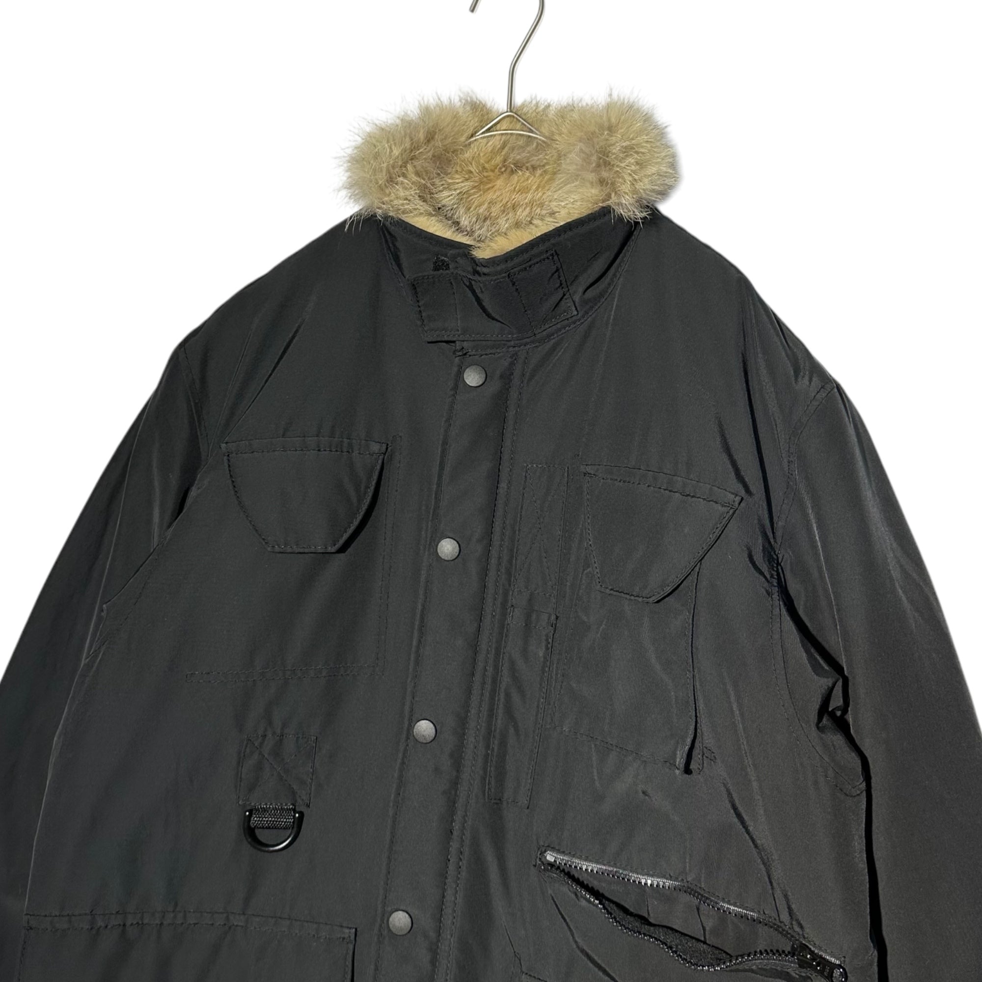 PPFM(ピーピーエフエム) 00's Vintage Multifunctional Nylon Tech Interior Quilted Tactical Jacket 00年代 ヴィンテージ 多機能 ナイロン テック 内側 キルティング タクティカル ジャケット 35-02MS07 M ブラック 2002年発売品 コヨーテファー付属