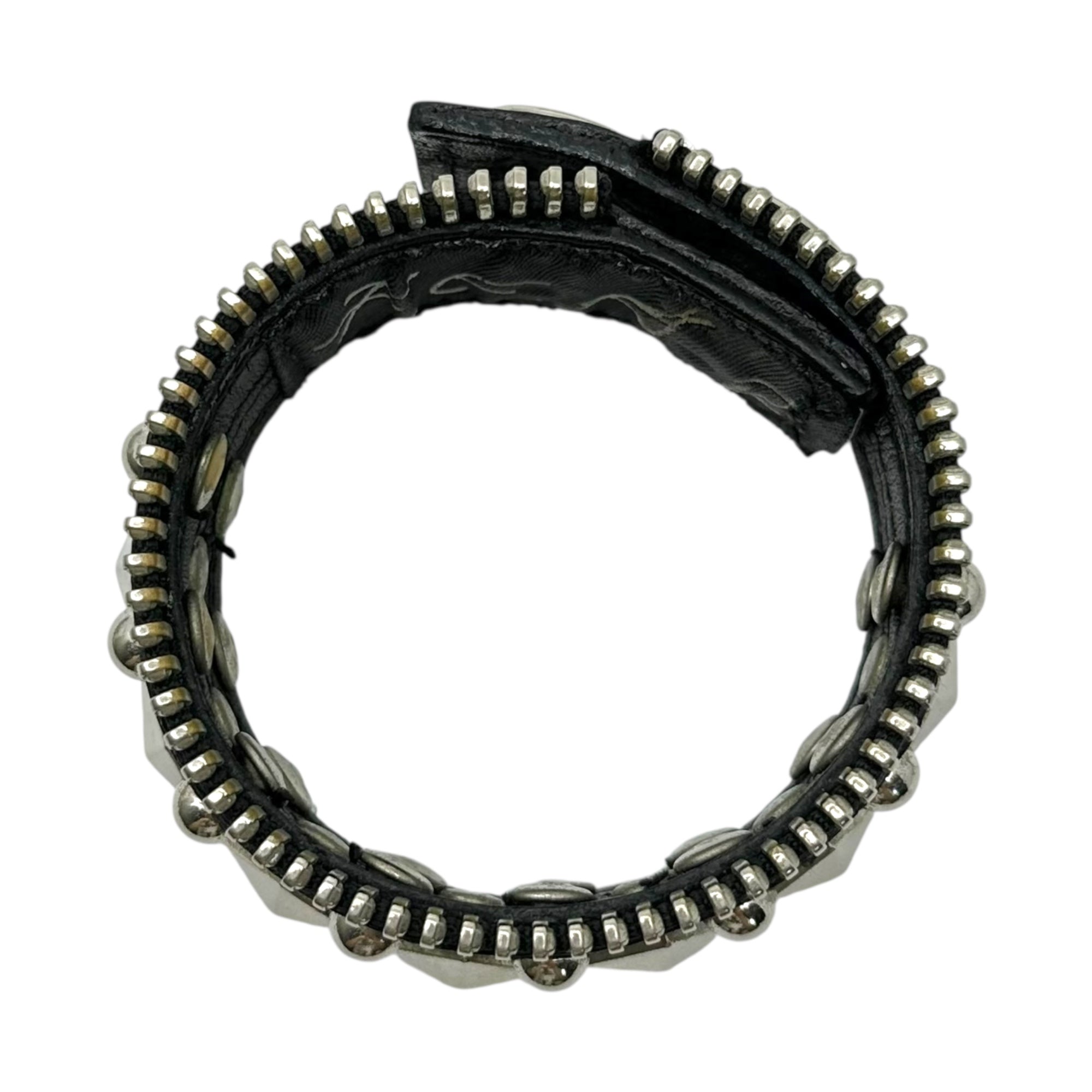 F.E.A.R(フィアー) Studded Zipper Leather Bracelet スタッズ ジップ レザー ブレスレット ブラック