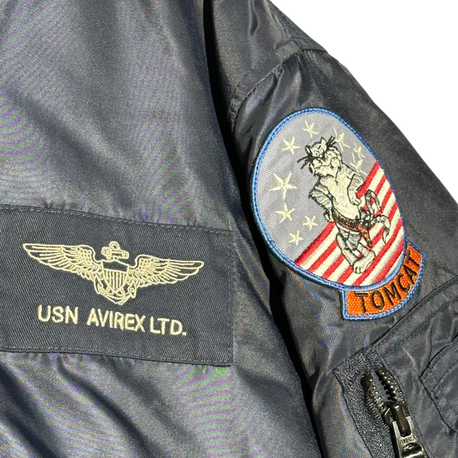 AVIREX(アヴィレックス) TOMCAT MA-1 TOPGUN トムキャット フライト ジャケット トップガン 783-3952033 M ネイビー ボンバー ワッペン