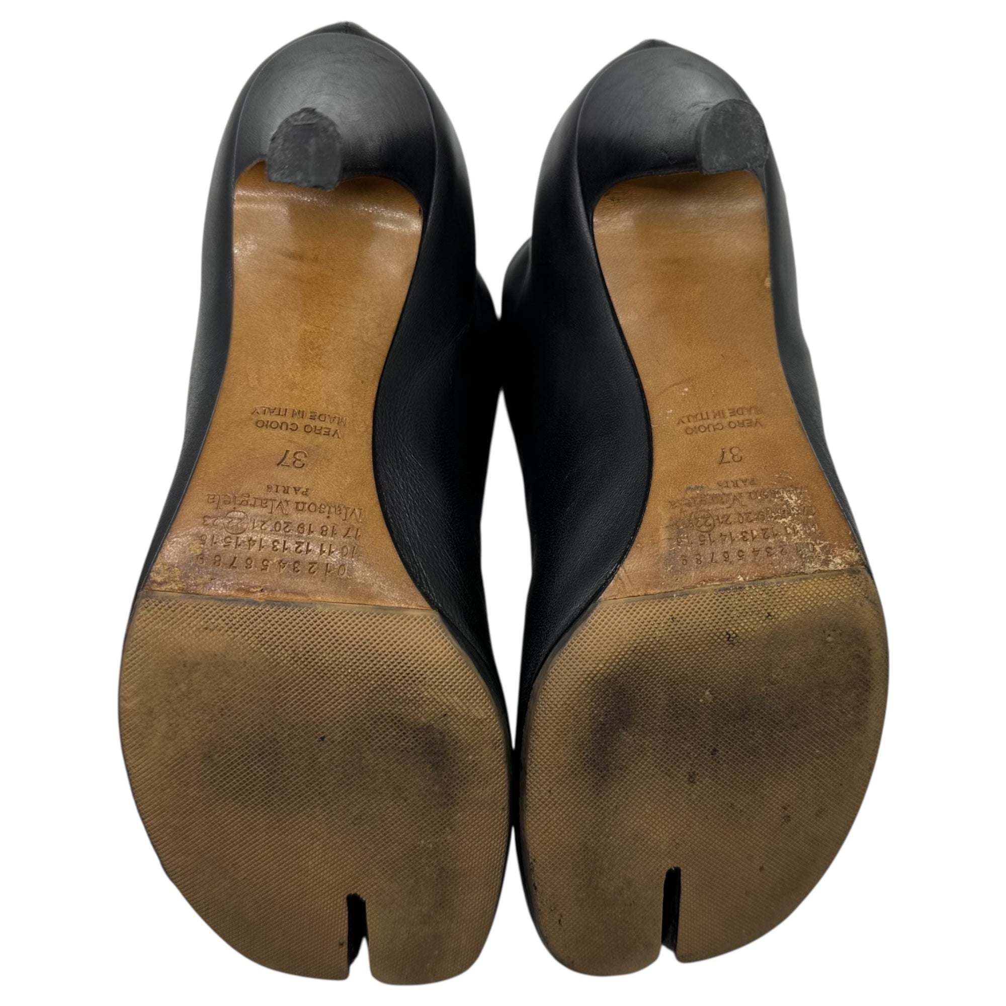 MAISON MARGIELA(メゾンマルジェラ) 19AW TABI STILETTO ANKLE BOOTS 足袋 ピン ヒール アンクル ブーツ S58WU0272 37(23.5~24.cm程度) ブラック 箱付属 タビ