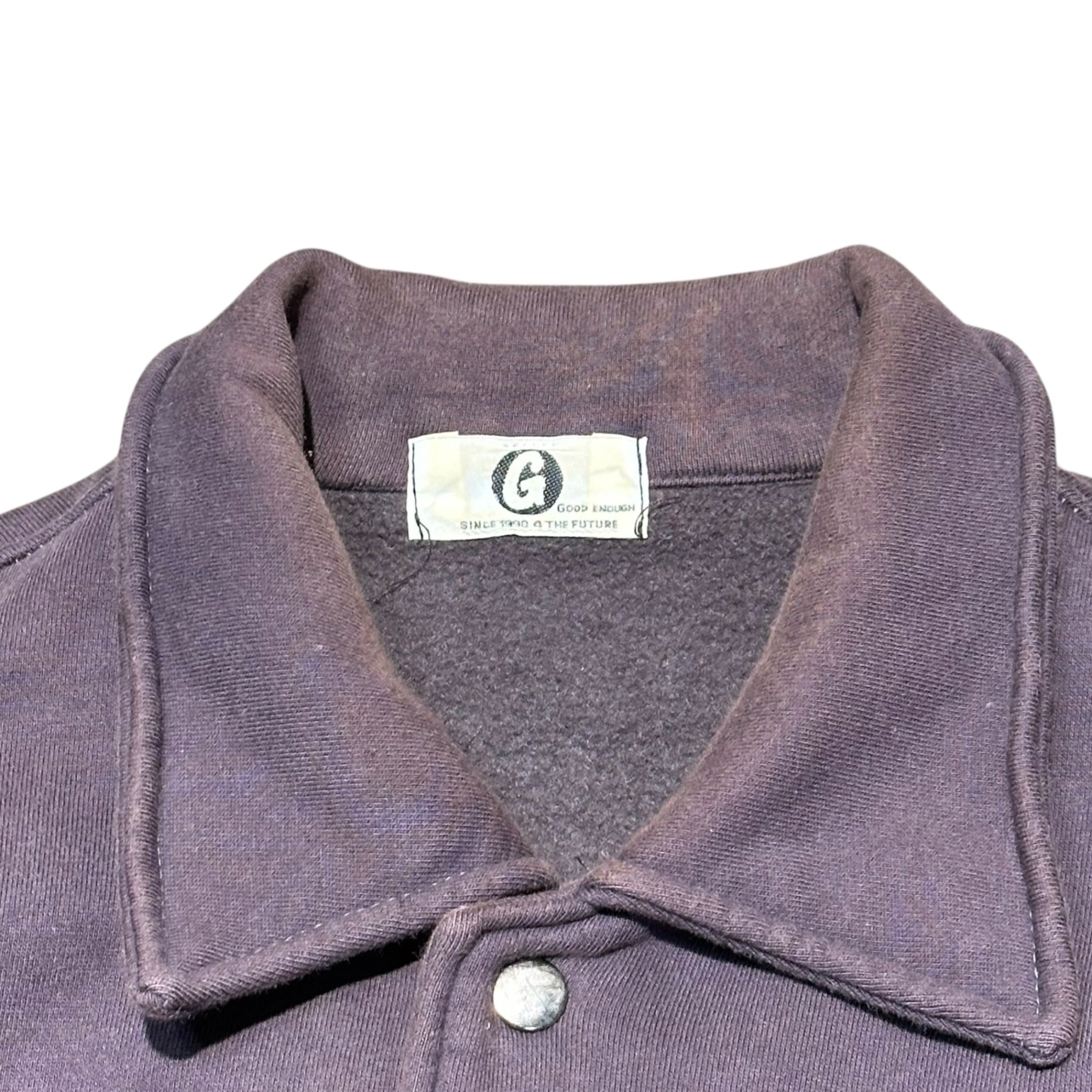 GOODENOUGH(グッドイナフ) 90's Logo Sweatshirt Coach Jacket 90年代 ロゴ スウェット コーチ ジャケット L ブラウン