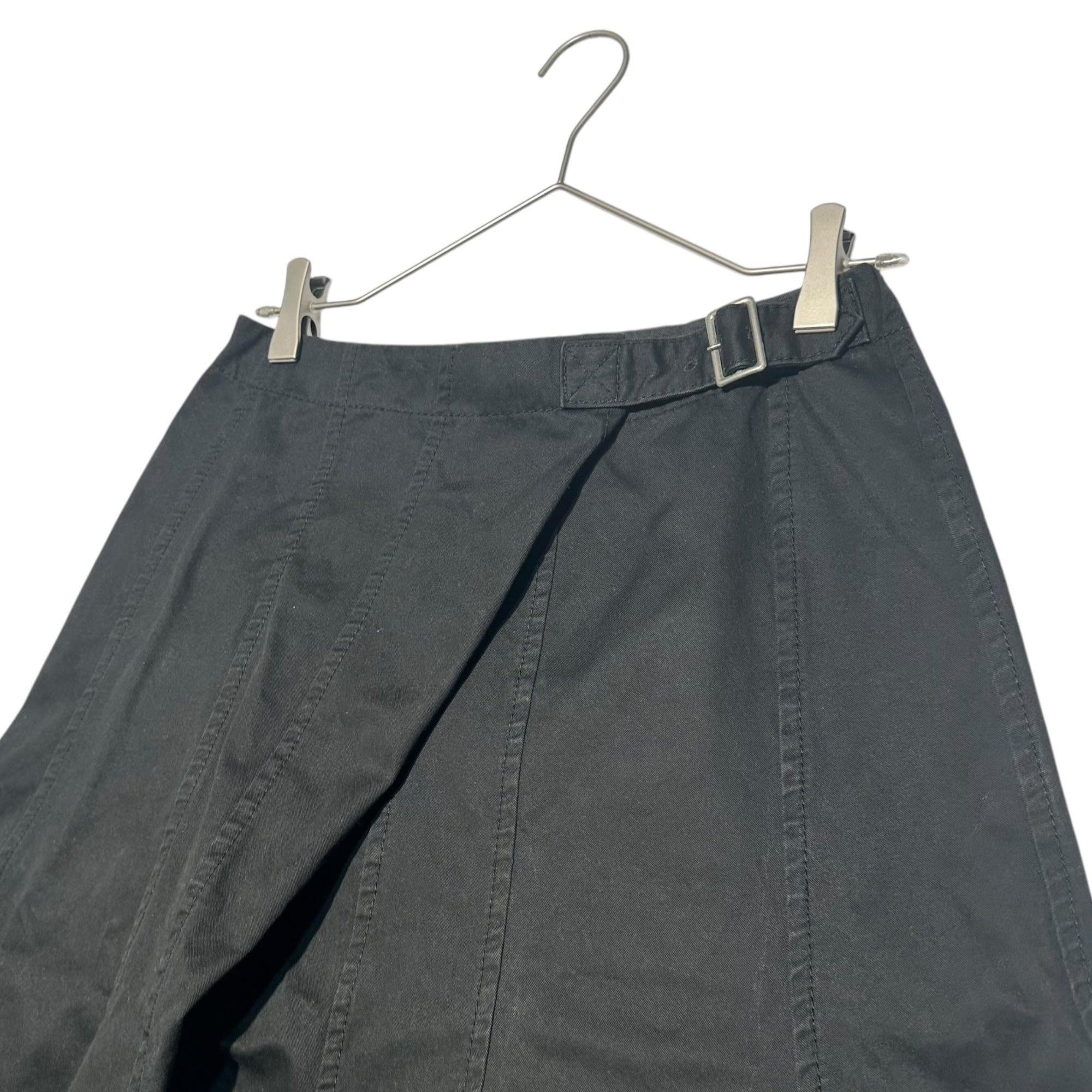 tricot COMME des GARCONS(トリココムデギャルソン) 05SS Belted cotton flared skirt ベルテッド コットン フレア スカート AD表記消え M ブラック